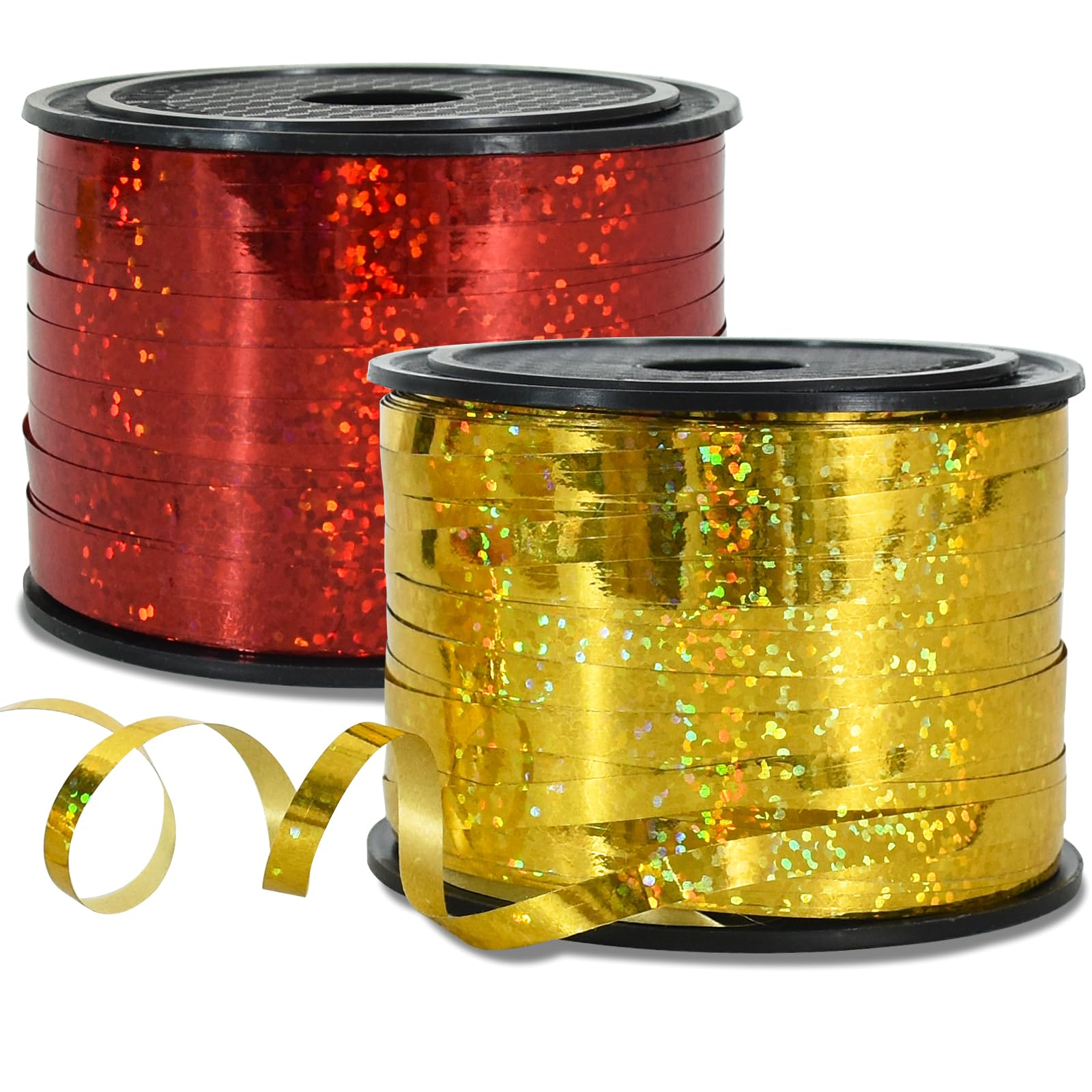 BEISHIDA 12 Assorted Colors Curling Ribbons Set,Rainbow Balloons Strings,1/5 ''Thin 264yds for Gift Wrapping Birthday Wedding Halloween Christmas Party Decoration (MIX-RIBBON-01)