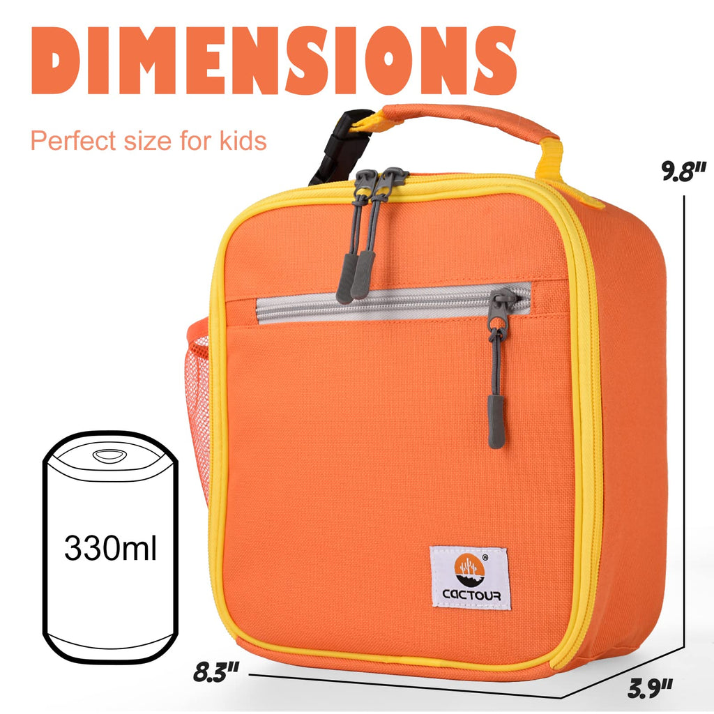 CaCTOUR Lunch Box Kids,Premium Insulated Lunchbox for Girls Boys,Soft Mini Cooler Bag Back to School Thermal Reusable Lunch Bag for Work School Picnic (Blue)