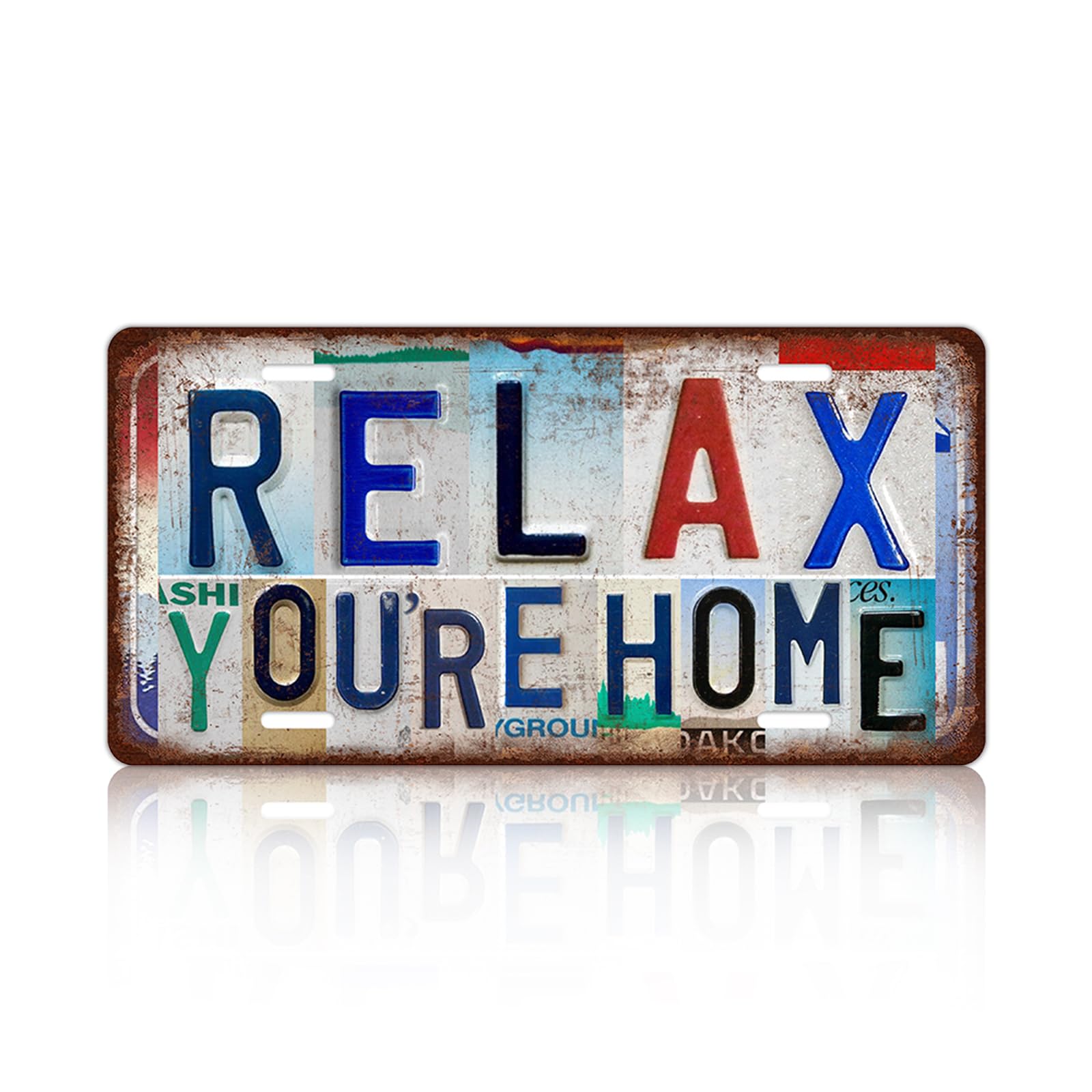 Vintage Wall Decor Grandkids The Best Part Of Growing Old License Plate Metal Sign Tin Signs Poster