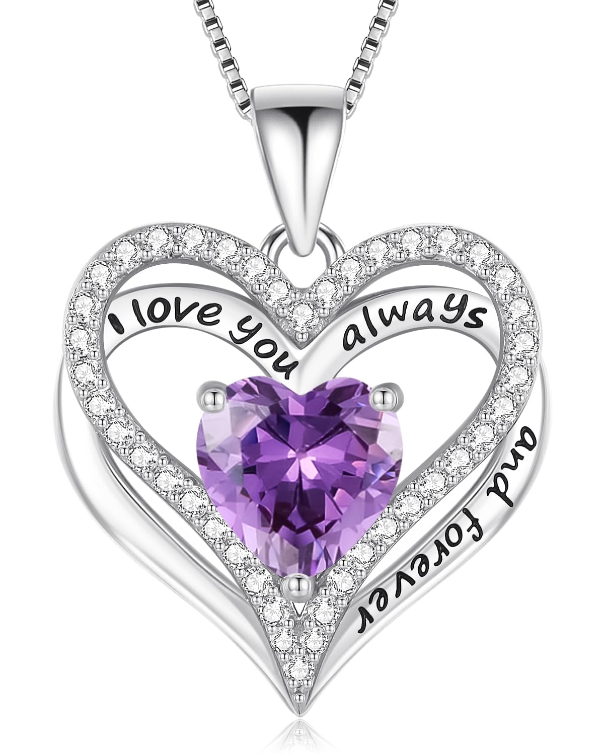 S925 Sterling Silver Necklace for Women, Wife Jewelry Rose Gold, Mom Birthday Valentines Mothers Day Gifts, Girlfriend Necklaces, Daughter Heart Jewel, Anniversary for Her
