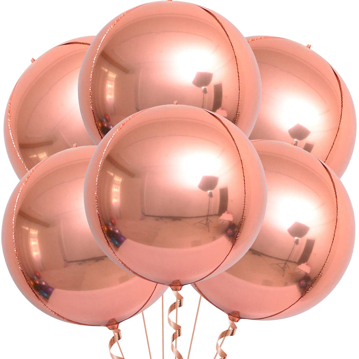 KatchOn, Big Silver Disco Ball Balloons - 22 Inch, Pack of 6 | Disco Party Decorations, 4D Sphere Disco Balloons for 70s Theme Party Decor, Bachelorette Party Decorations | Graduation Decorations 2026