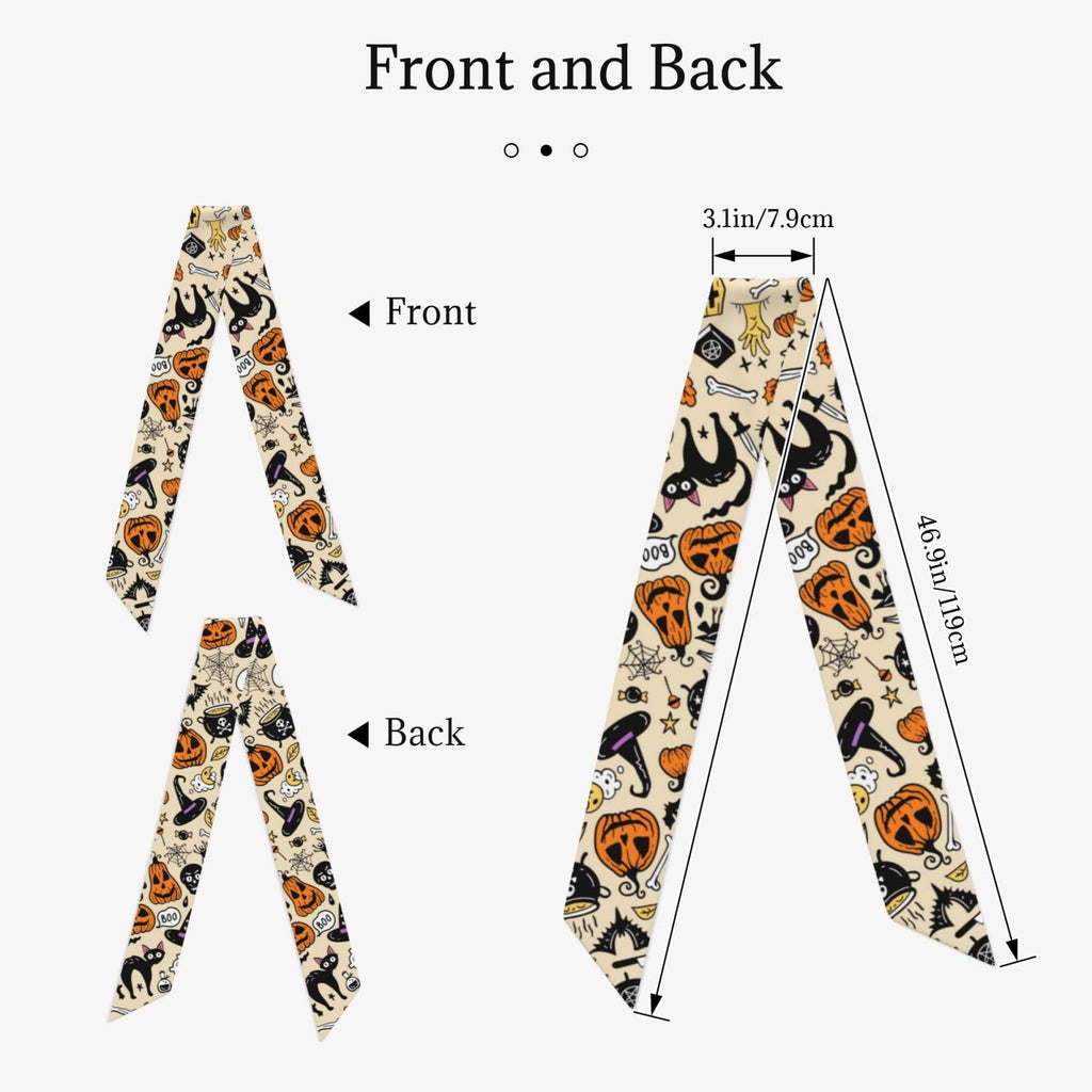 Purse Scarf Handbags For Women Scarfs Bags Band Hair Neck Scarves Silky Long Thin Satin Headscarf Fashion