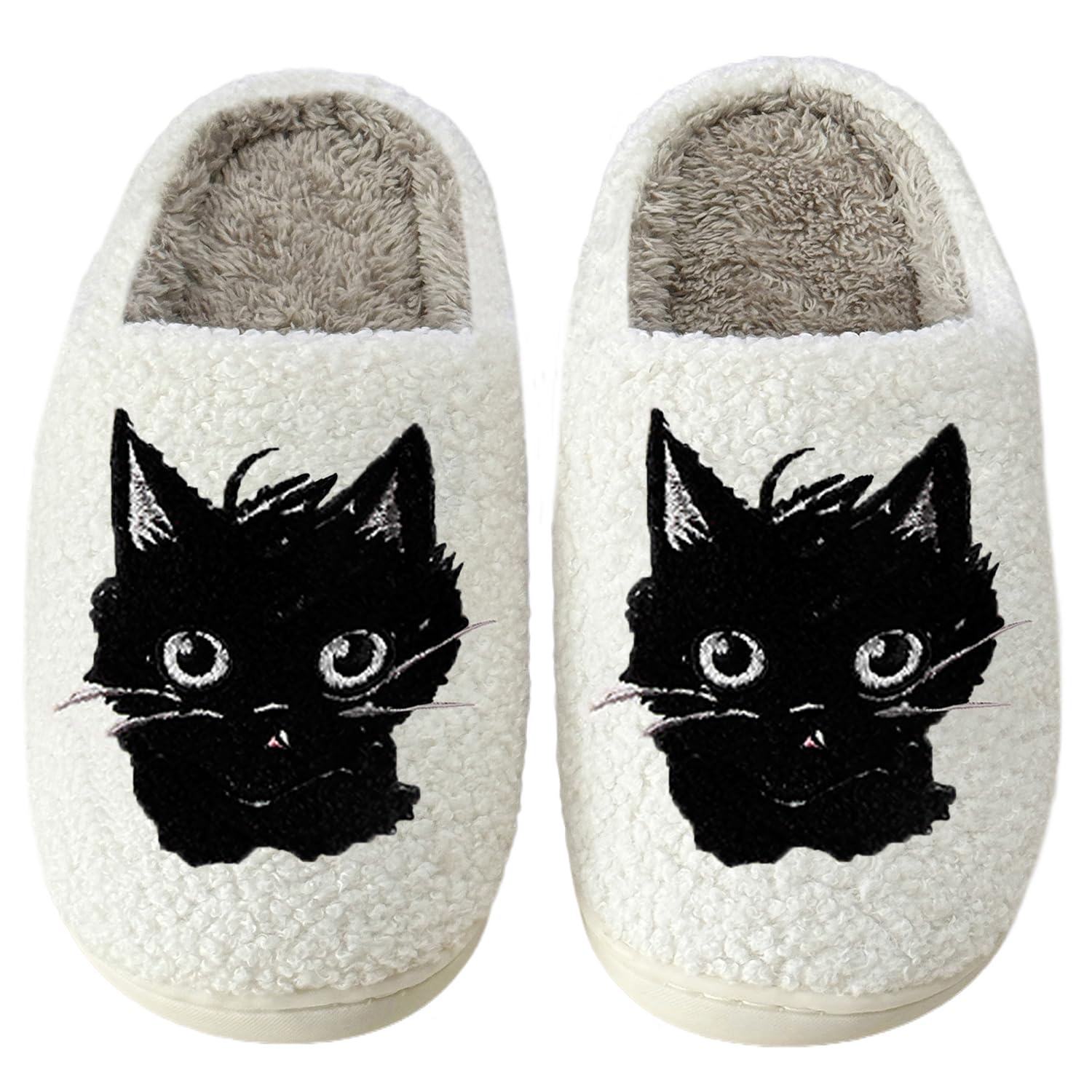 Cute Animal Slippers for Women Men Winter Fluffy Warm House Slippers Soft Plush Indoor outdoor Shoes