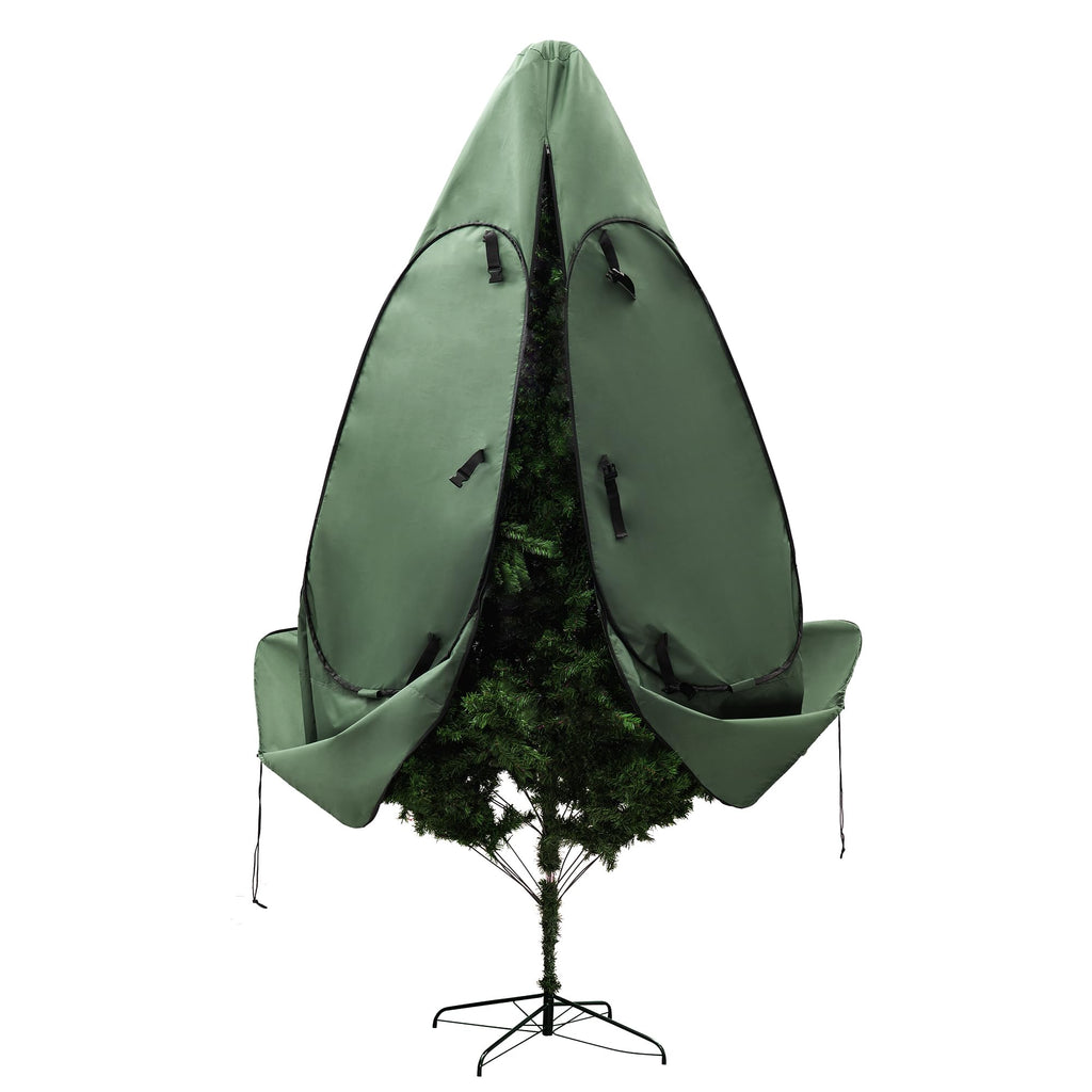 Upright Christmas Tree Storage Bag 7.5 Ft, Artificial Christmas Tree Storage Bag 6.5ft, Christmas Tree Cover for Upright Storage Fit 6 Ft / 6.5 Ft / 7 Ft / 7.5 Gray