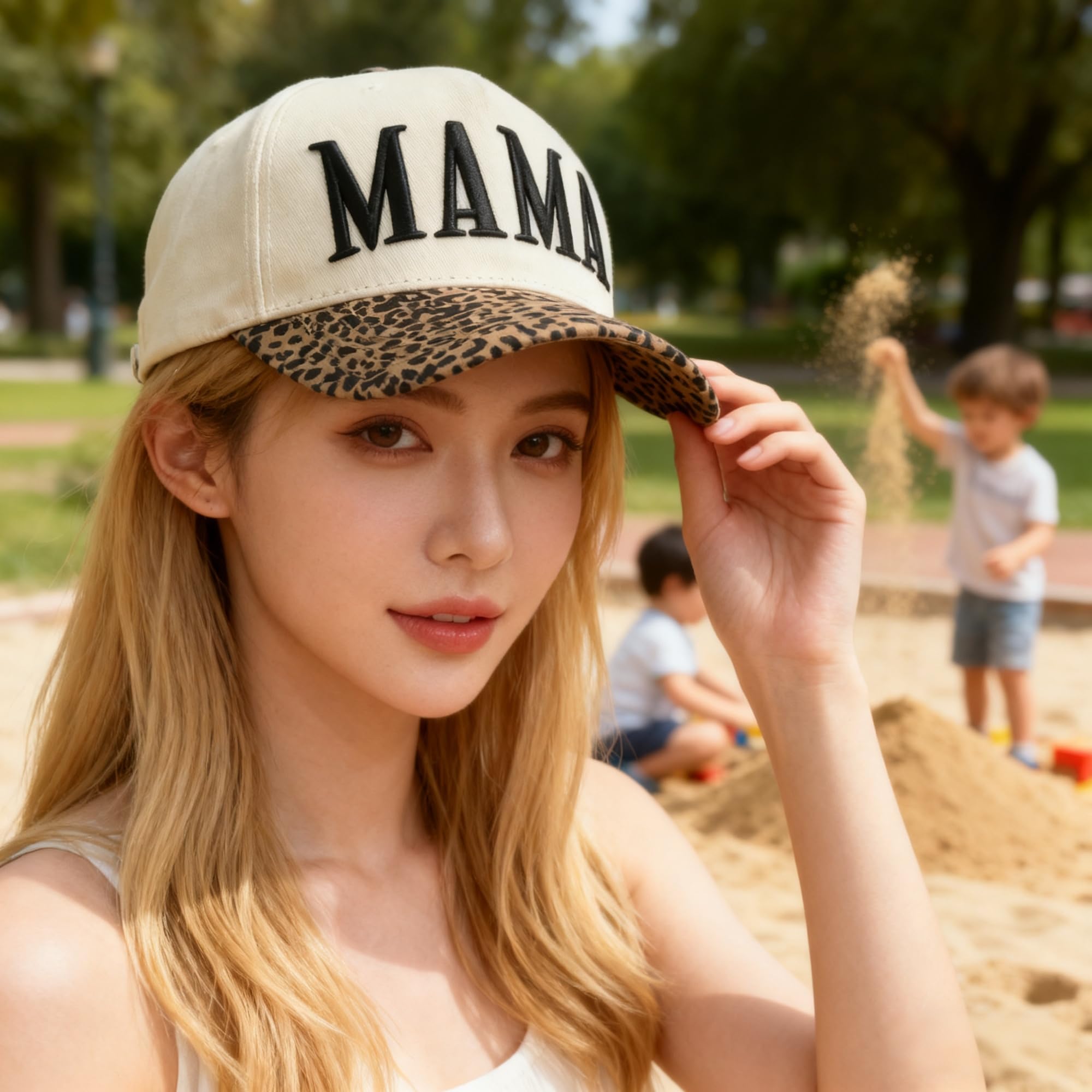 Womens Trucker Hat - With Mommin Embroidery Ponytail Fit - Mom Gifts for Birthday Christmas Valentines Day