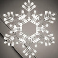 Kringle Traditions Christmas Snowflake Lights Outdoor, 105 LED 36" Folding Warm White Snowflake Hanging Light, Weather-Resistant Christmas Decoration for Yard, Window, Porch, or Eave