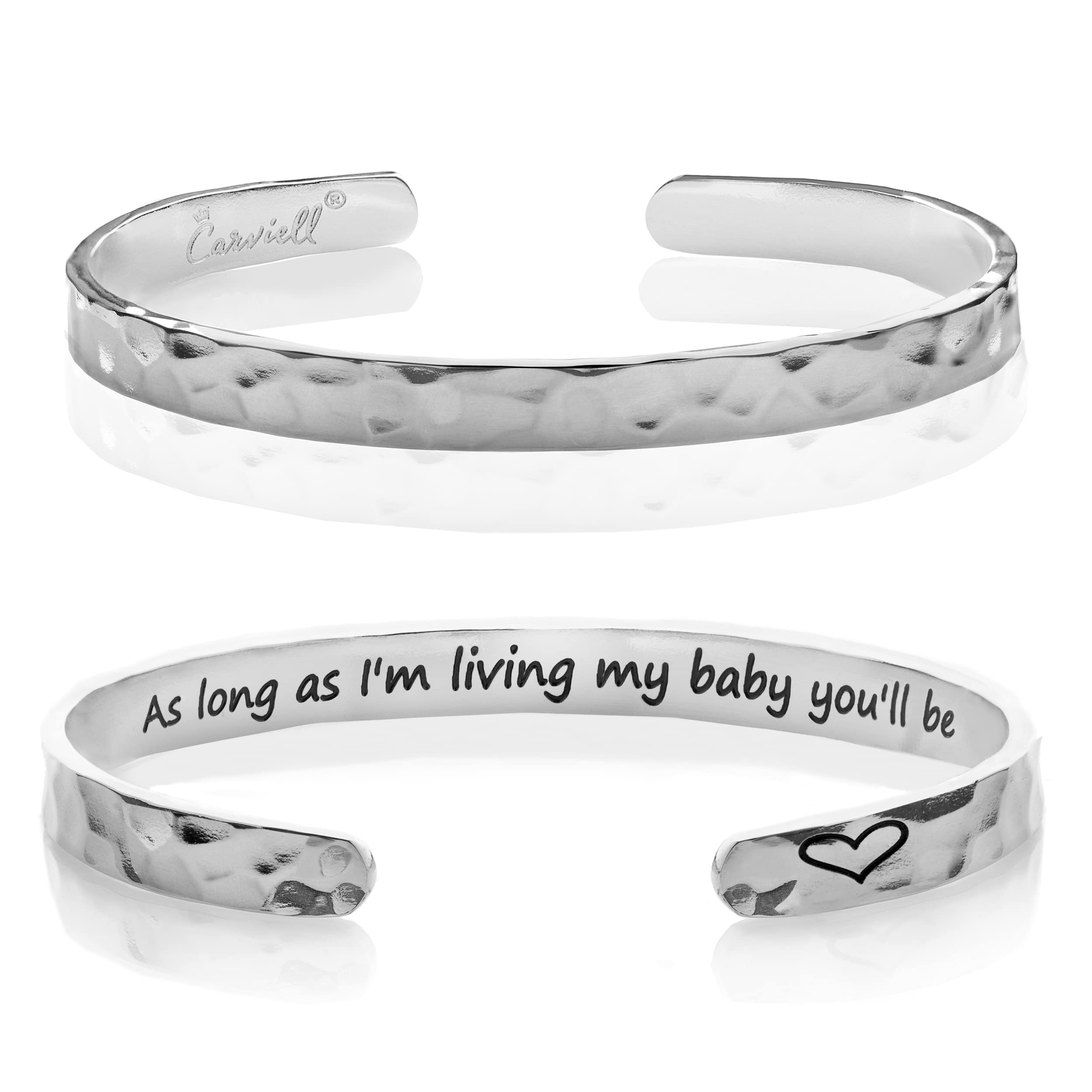 Carviell Bracelet - Gifts for Women – Inspirational, Friendship, Love, Mom, Daughter, Sister, Christian, Graduation, Memorial & Wedding Gifts – 100+ Phrases – Stainless Steel, Gift-Ready
