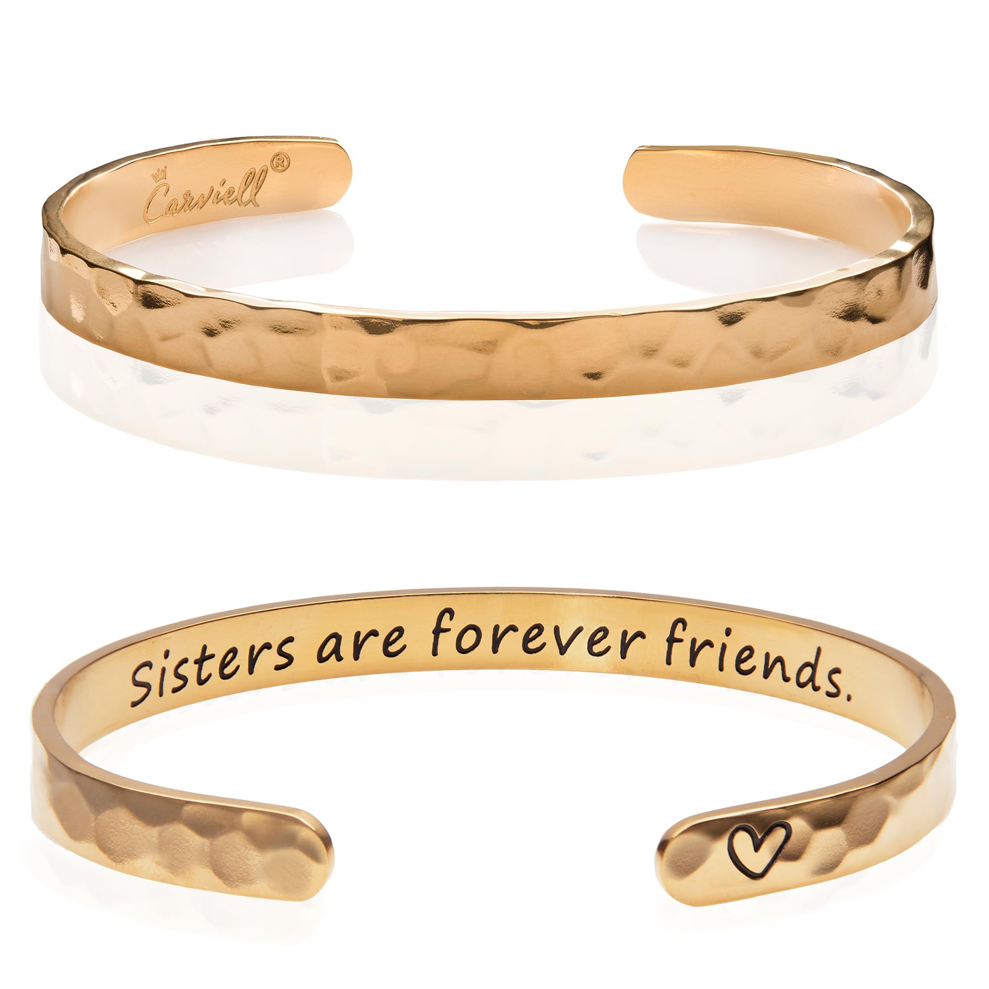 Carviell Bracelet - Gifts for Women – Inspirational, Friendship, Love, Mom, Daughter, Sister, Christian, Graduation, Memorial & Wedding Gifts – 100+ Phrases – Stainless Steel, Gift-Ready