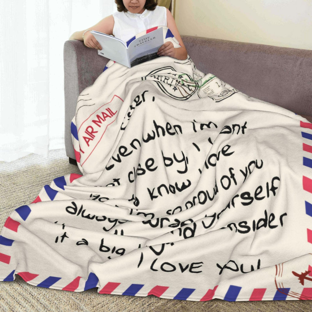Throw Blankets Anniversary Birthday Gift for Mom from Daughter Son, Dear Mom Blanket for Mother's Day, Super Soft Flannel Throw Blankets for Christmas Valentines Day for Bed Couch(50x60)