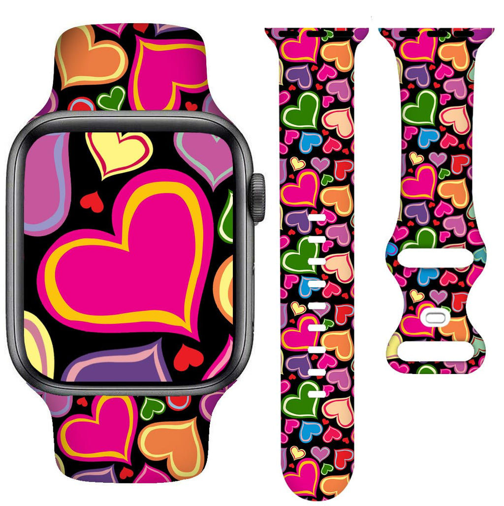 Holiday Watch Bands Compatible Watch 38mm 40mm 41mm 42mm for Women Men, Adjustable Soft Silicone Replacement Smartwatch Wristband for SE Series 8/7/6/5/4/3/2/1