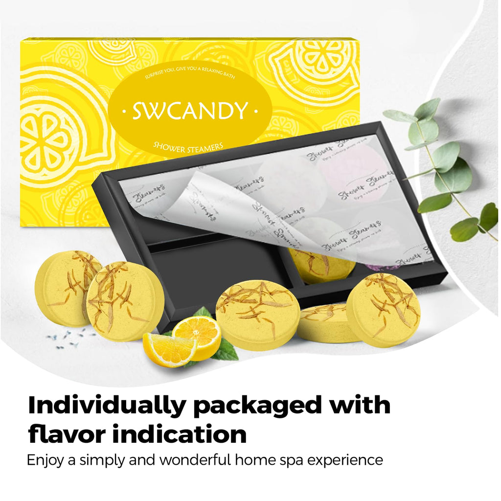 Shower Steamers Aromatherapy Birthday Gifts for Women - SWCANDY 8 Pcs Travel Essentials, Hotel Shower Spa Holidays Mom Wife Grandma Sister Her Self Care Relaxation with Natural Essential Oils Home
