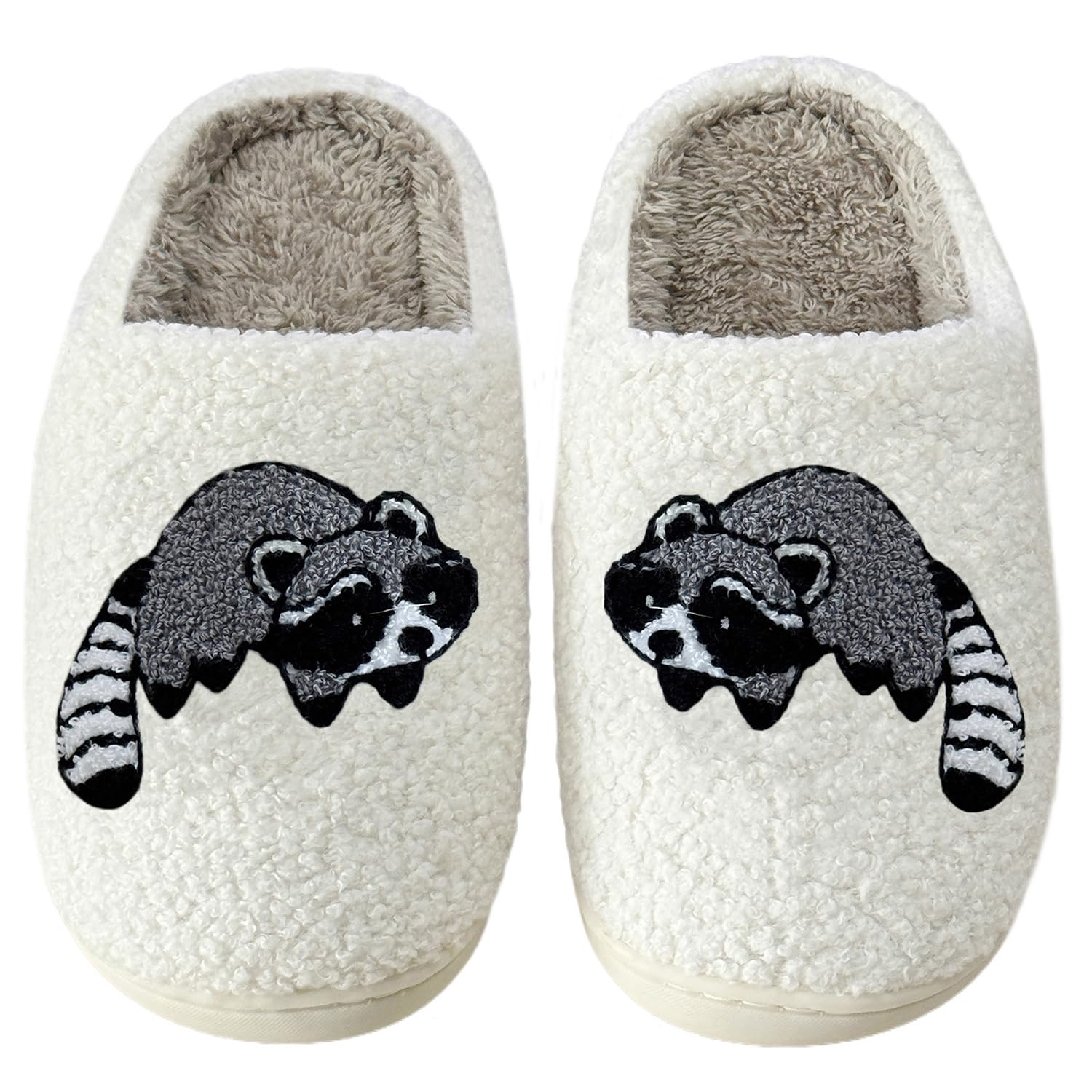 Cute Animal Slippers for Women Men Winter Fluffy Warm House Slippers Soft Plush Indoor outdoor Shoes
