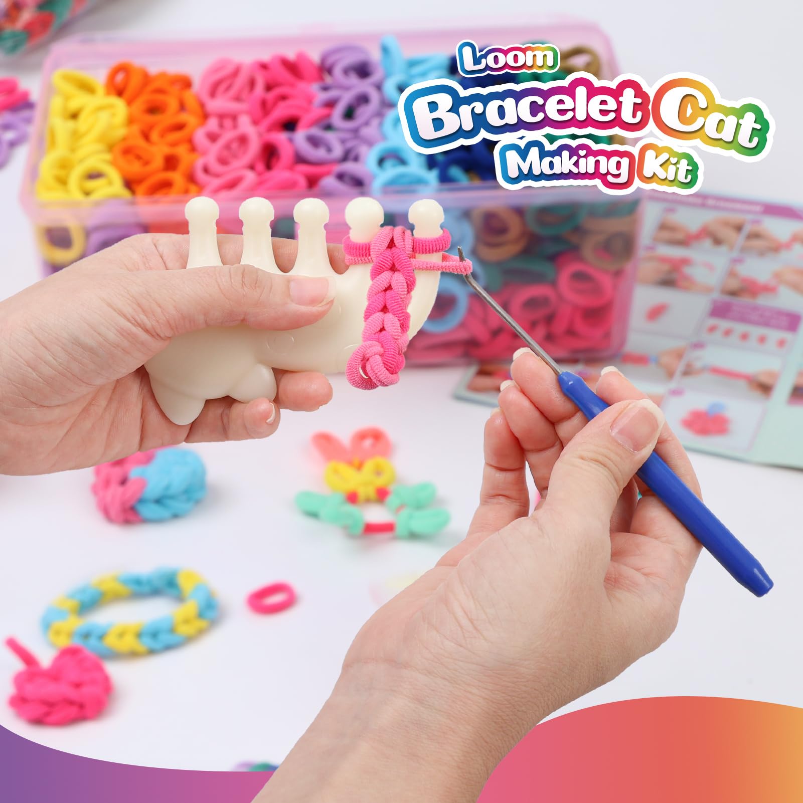 DDAI Arts and Crafts for Kids Age 8-12 Friendship Bracelet Making Kit for Girls - Best Birthday Gifts Ideas for Girl 7 9 10 11 Year Old - Popular Bracelets String Maker Toys Set
