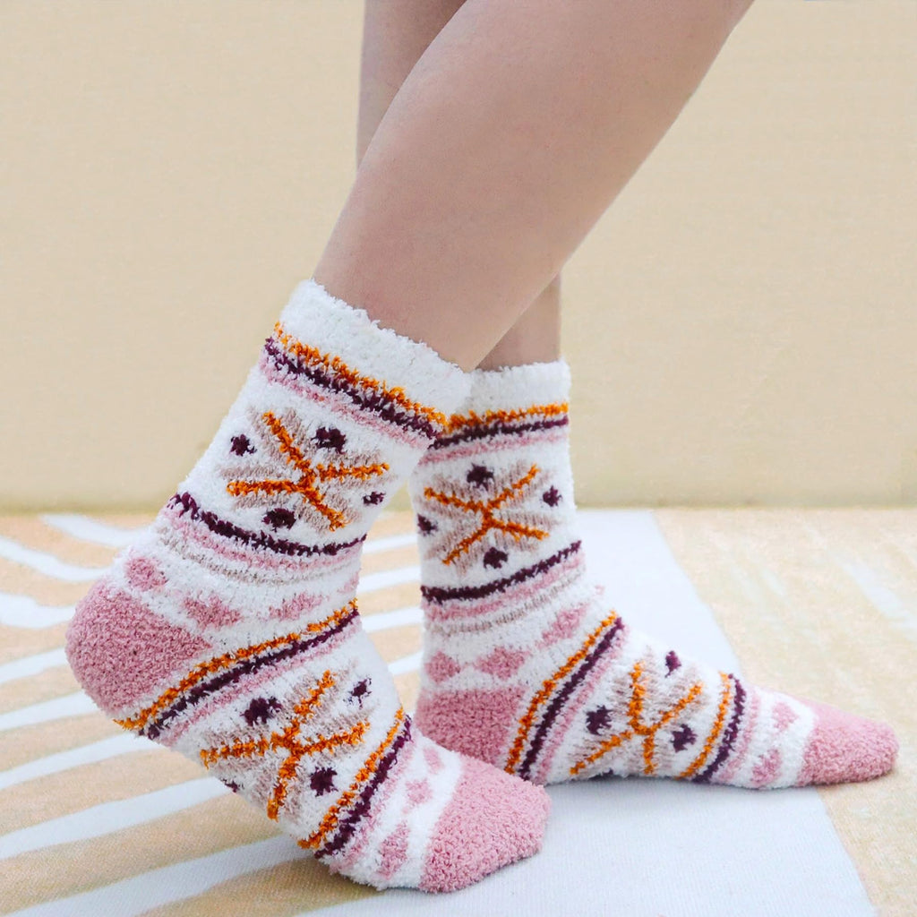Plush Fuzzy Socks for Women Fluffy Cozy Slipper Socks Fall Thanksgiving Birthday Gifts for Her