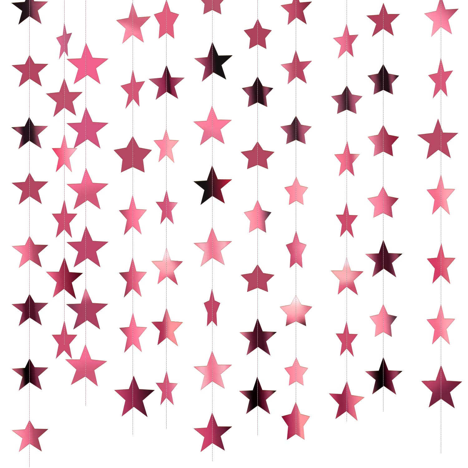 Patelai Glitter Star Garland Banner 2026 Graduation Decor 130 Feet Star Hanging Banner Twinkle Backdrop for Party Birthday Classroom Wedding Supplies(Gold)