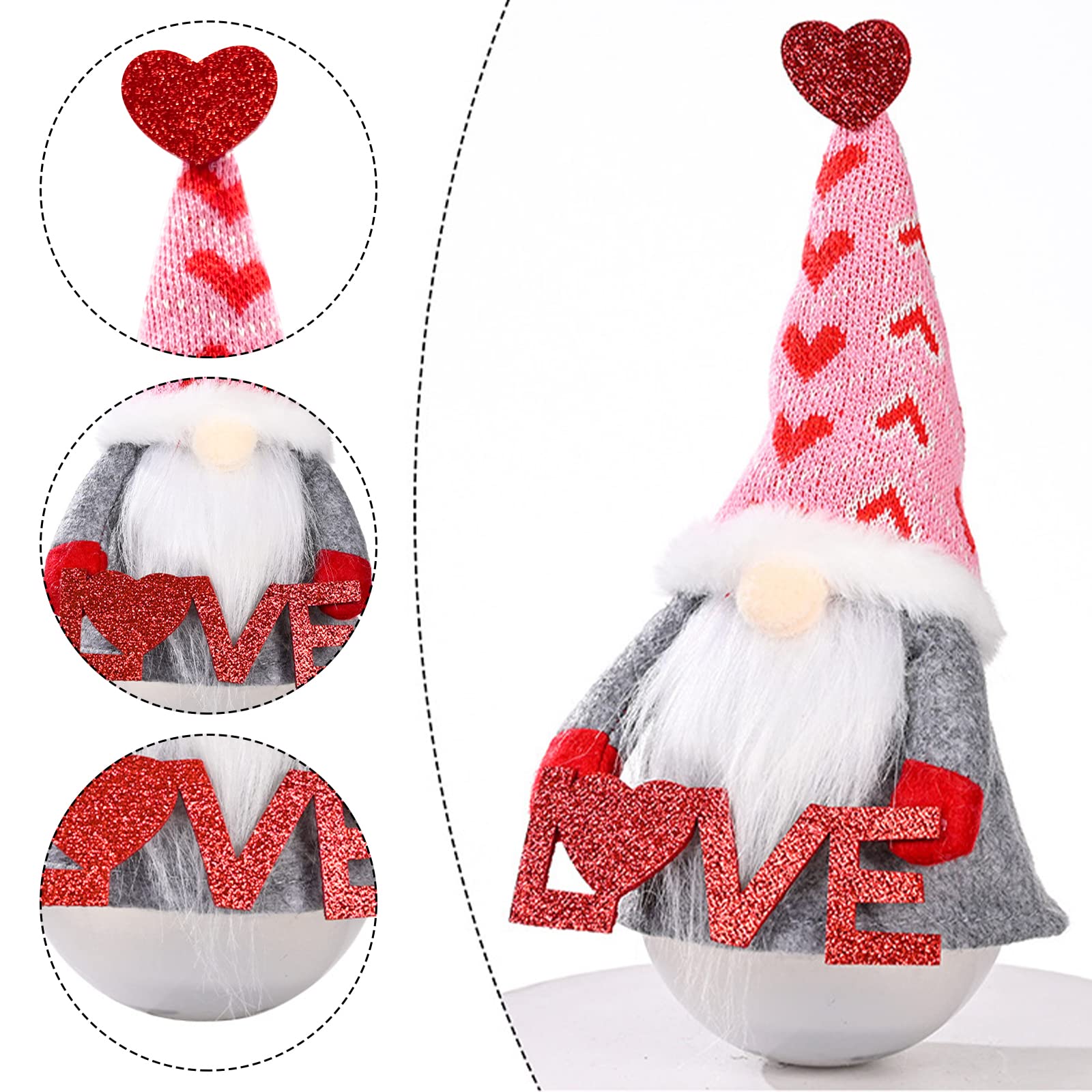 Valentines Day Decor - Valentines Day Decorations - Valentine Couple Gnomes Decorations for Home, Office - Valentine's Gifts for Her, Wife, Women, Girlfriend - Romantic Anniversary Vday Wedding Gift