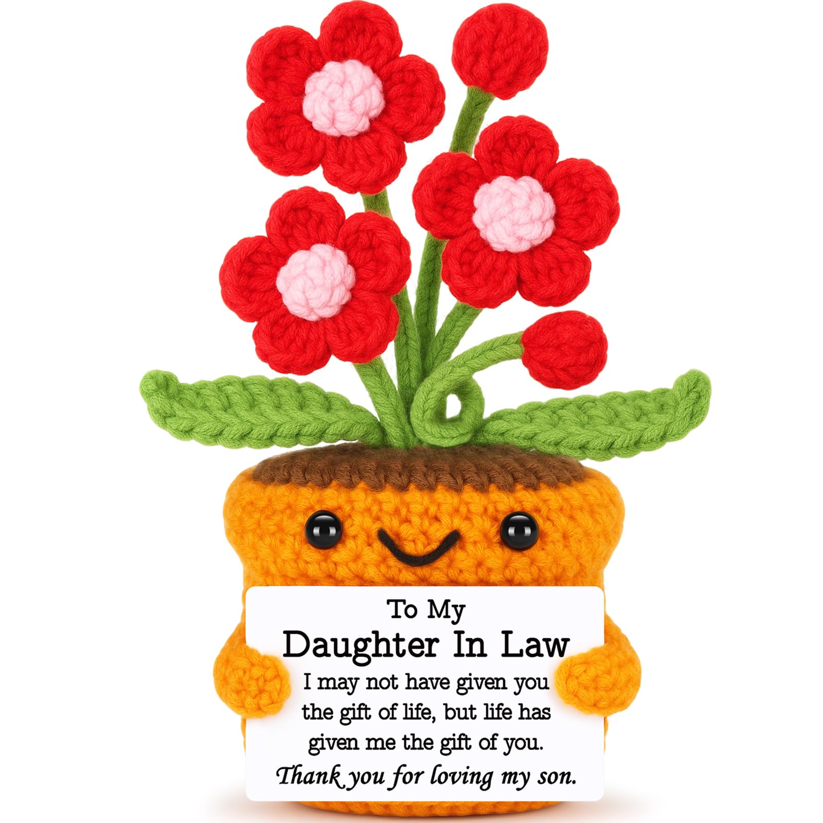 Agantree art Grandma Gifts for Grandma Birthday from Granddaughter Grandson – I Love You Crochet Flower Decor Grandparents Day Christmas for Great Grandma Gigi Nana