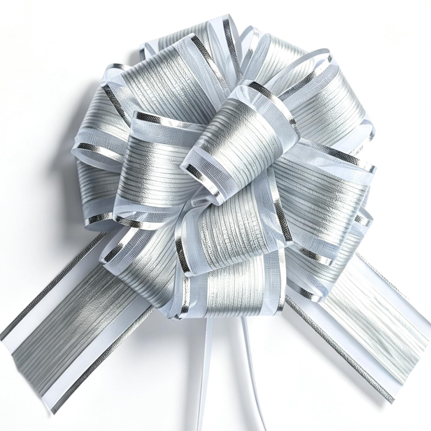 6 PCS Large Pull Bows, Gift Wrapping Bows, Gift Wrapping Ribbon Pull Bows Gift Bows for Wedding, Birthday, Christmas, Valentine's Day, Gift Baskets, Party, Presents Decor, Holiday Decor (Blue)