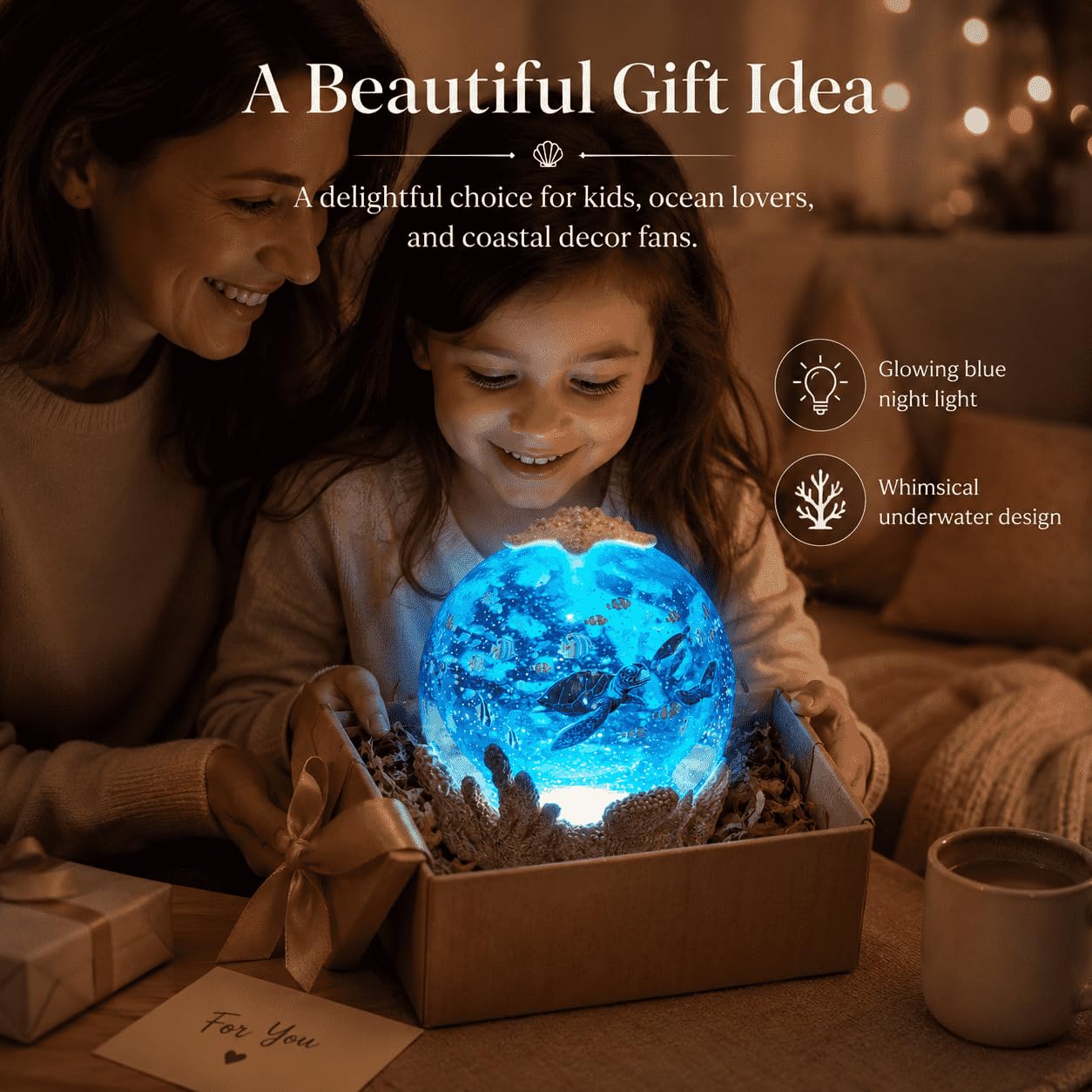 Fall Snow Globe Lantern with Swirling Maple Leaves, 9.45 Inch Autumn Water Lantern with 6 Hours Timer, USB & Battery Powered Thanksgiving Tabletop Home Decor