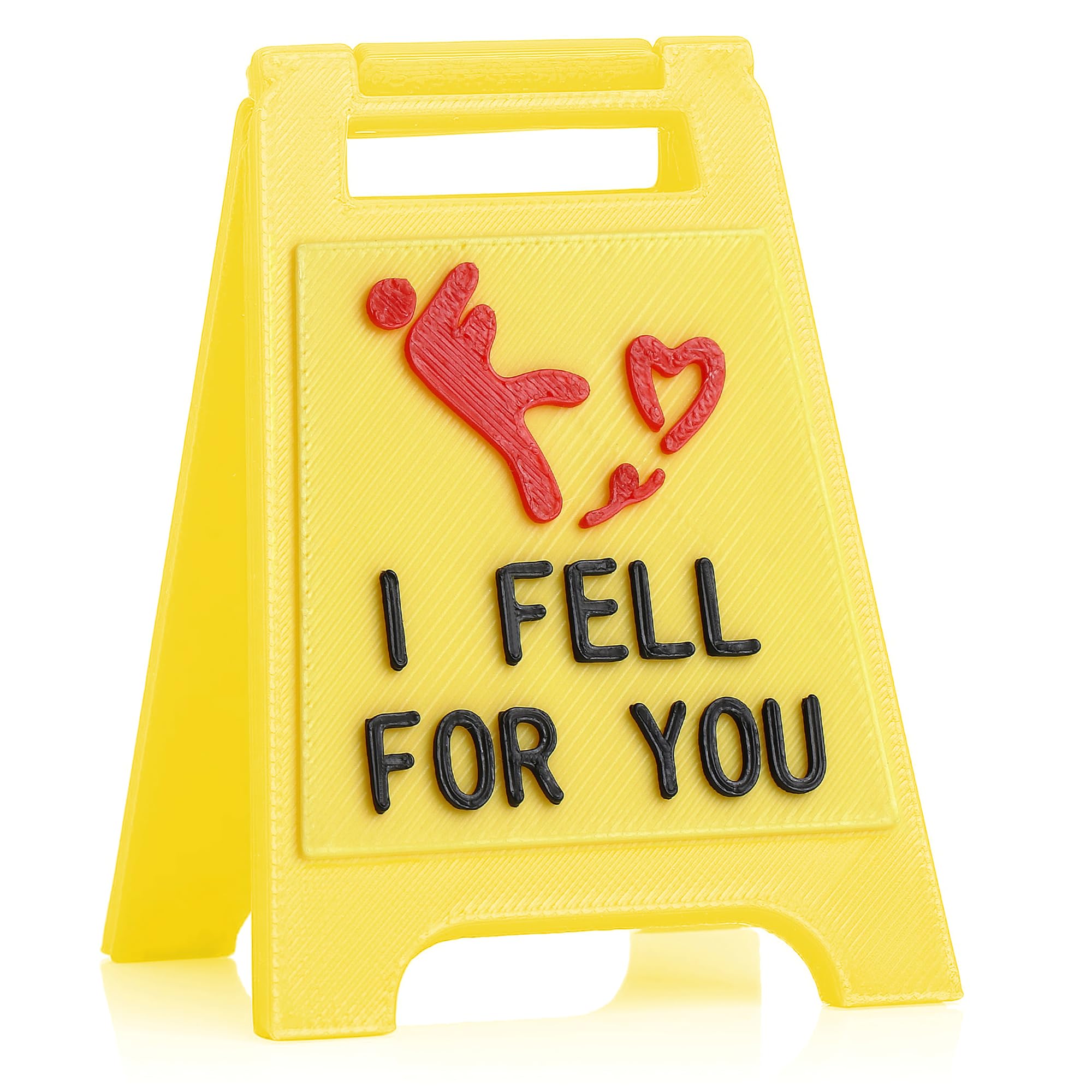 Romantic Mini Desk Sign with “I Love You” Message – Valentine’s Day & Romantic Anniversaries Gift for Her or Him – Cute Freestanding Love Keepsake - Premium Plastic Solid Freestanding Desk Sign