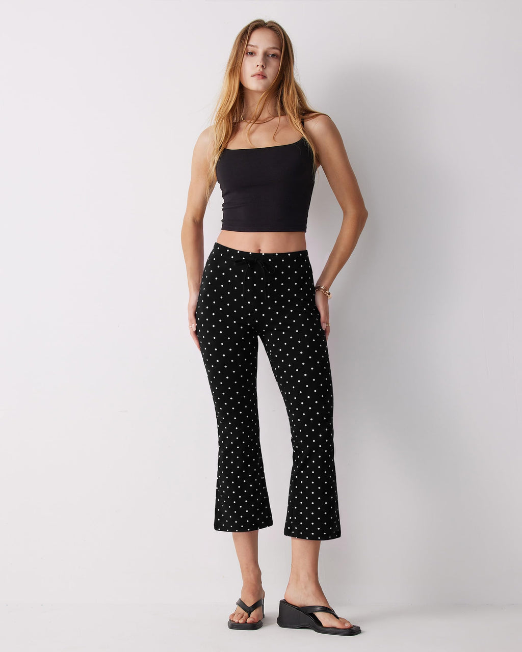 MOOSLOVER Women Flare Capri Yoga Pants High Waisted Side Stripe Drawstring Bootcut Flared Cropped Leggings