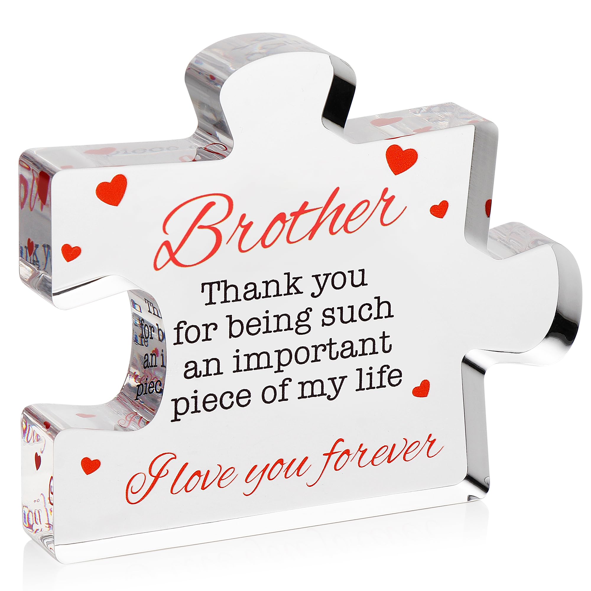 Engraved Acrylic Block Puzzle - Sentimental Gift for Her - Valentine's Day & Fiance Birthday Gift