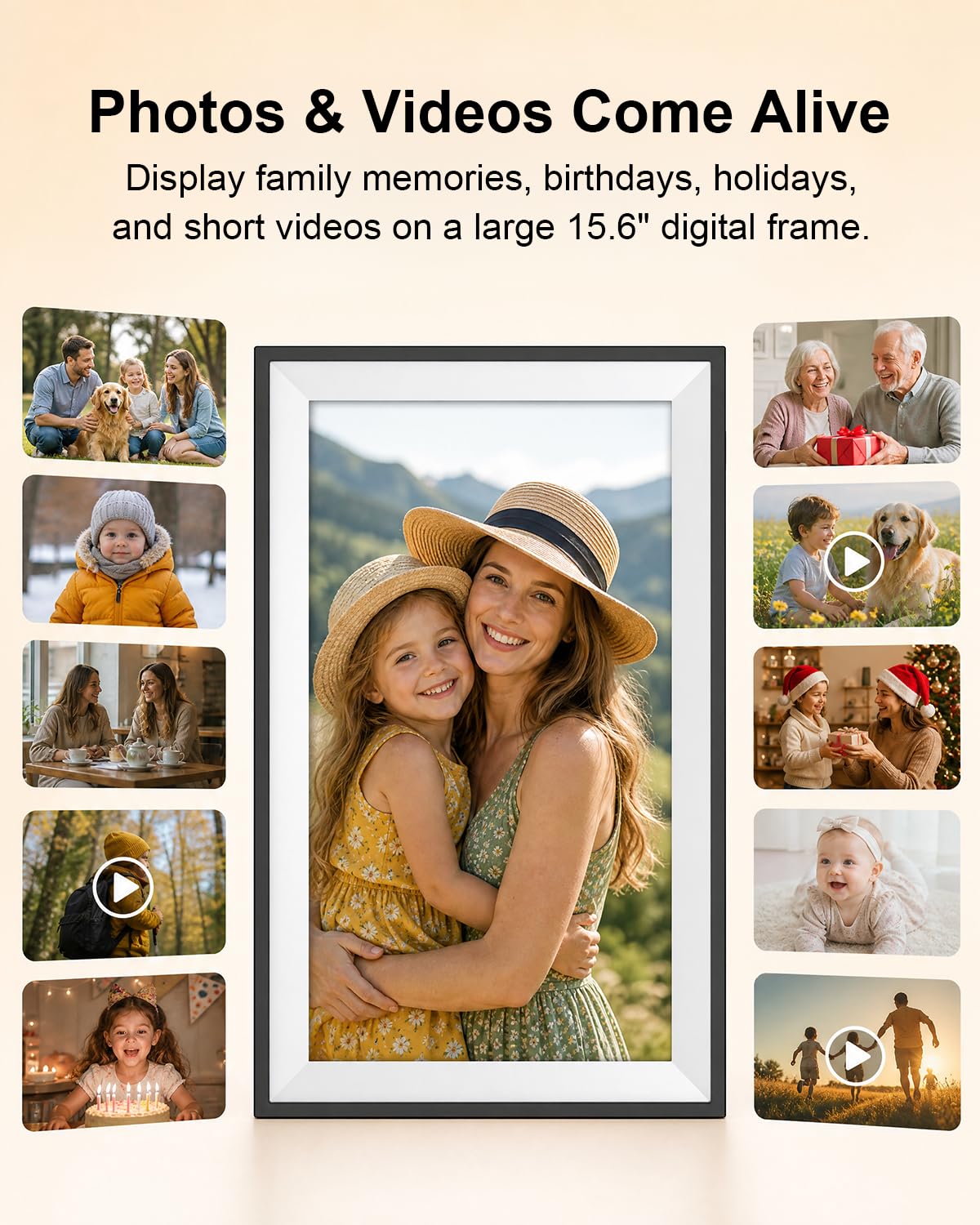 Frameo Digital Picture Frame, 10.1 Inch Smart WiFi Photo Frame with 1280x800 HD IPS Touch Screen, Auto-Rotate, Wall Mountable, Share Photos/Videos Instantly via App from Anywhere