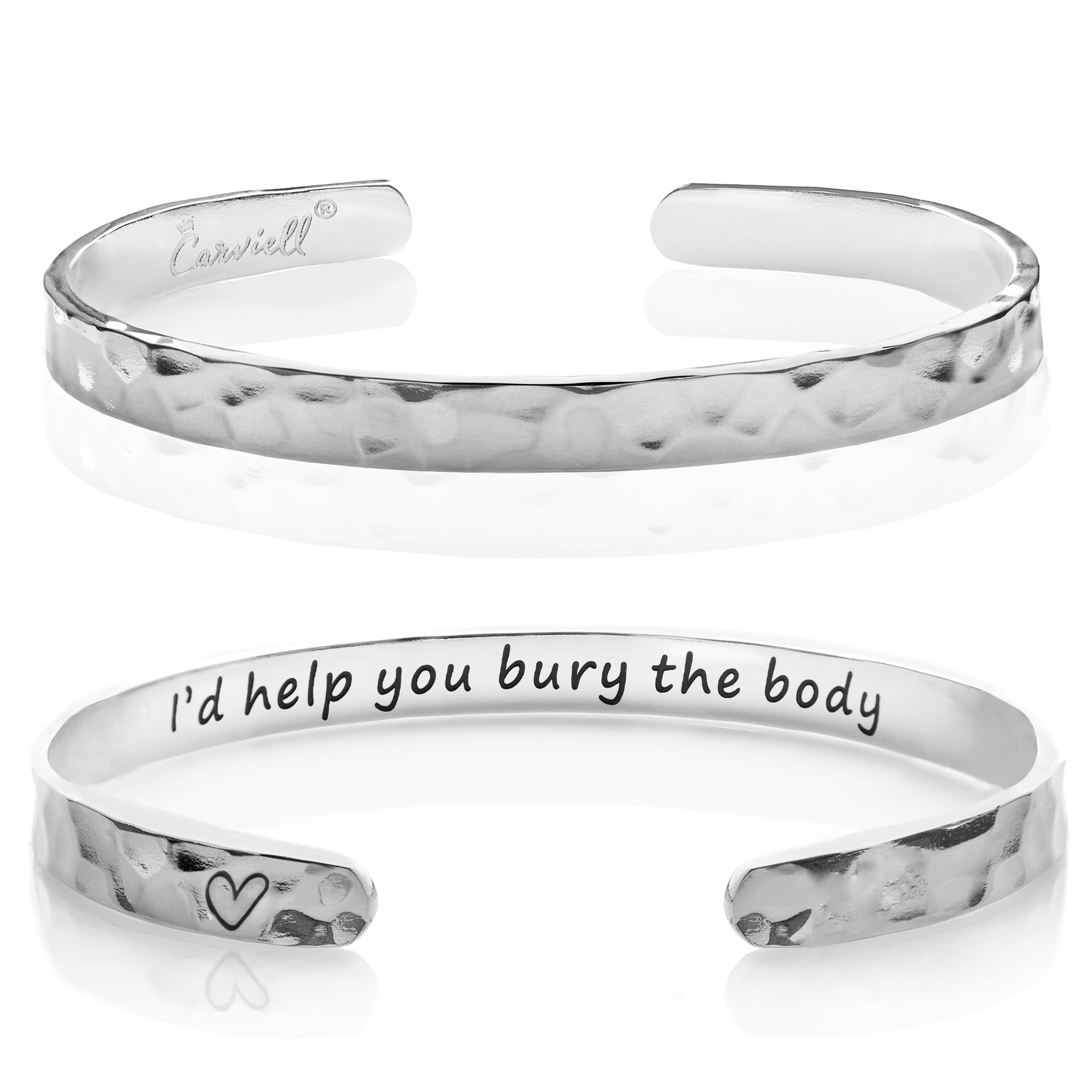 Carviell Bracelet - Gifts for Women – Inspirational, Friendship, Love, Mom, Daughter, Sister, Christian, Graduation, Memorial & Wedding Gifts – 100+ Phrases – Stainless Steel, Gift-Ready