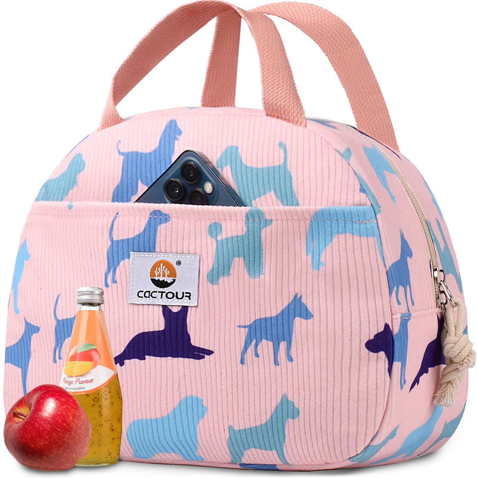 CaCTOUR Lunch Box Kids,Premium Insulated Lunchbox for Girls Boys,Soft Mini Cooler Bag Back to School Thermal Reusable Lunch Bag for Work School Picnic (Blue)