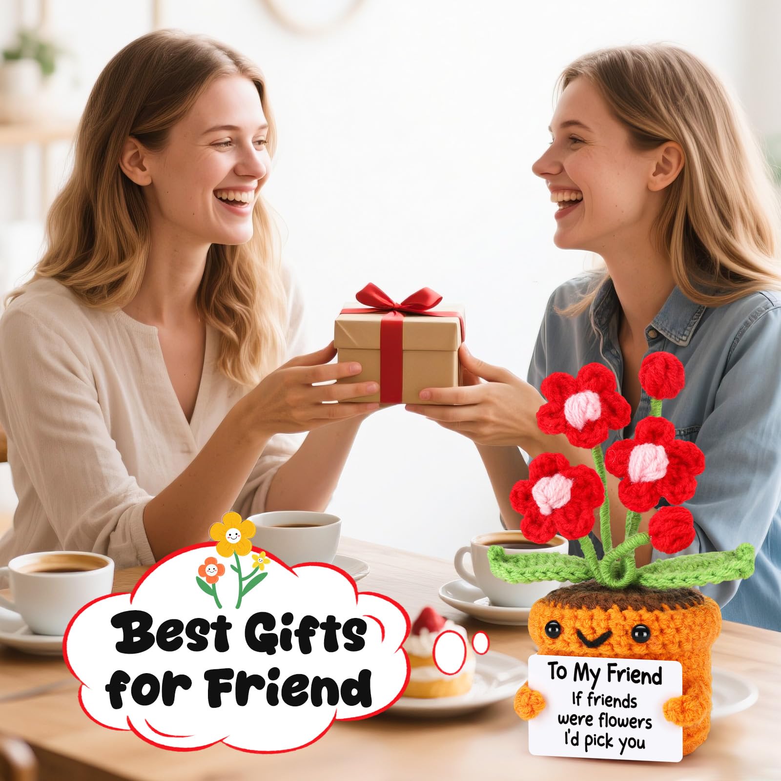 Agantree art Grandma Gifts for Grandma Birthday from Granddaughter Grandson – I Love You Crochet Flower Decor Grandparents Day Christmas for Great Grandma Gigi Nana