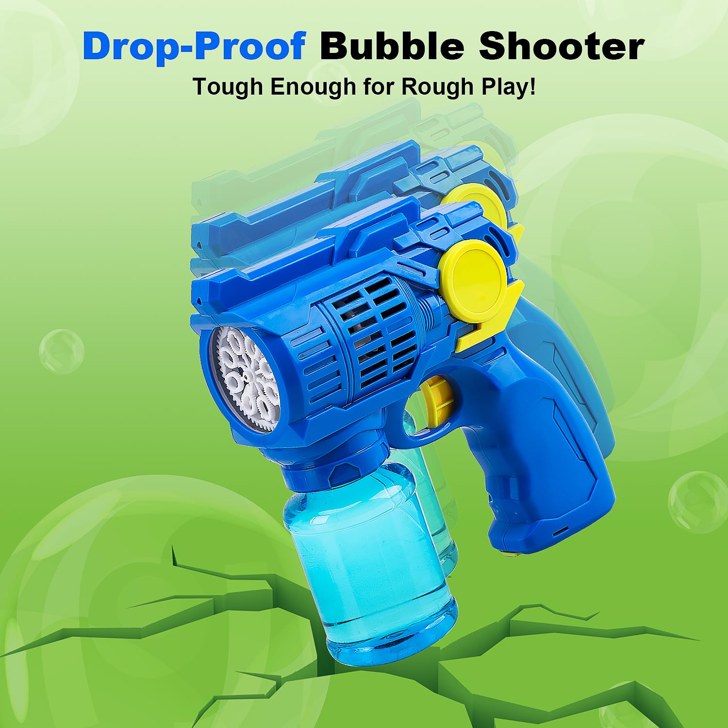 TOY Life 3 Pack Bubble Guns for Kids, Automatic Bubble Blower, Leakproof & Lightweight, Outdoor Summer Toys for Beach Travel, Easter Basket Stuffer, Party Favor, Birthday Gift for Toddlers Boys Girls