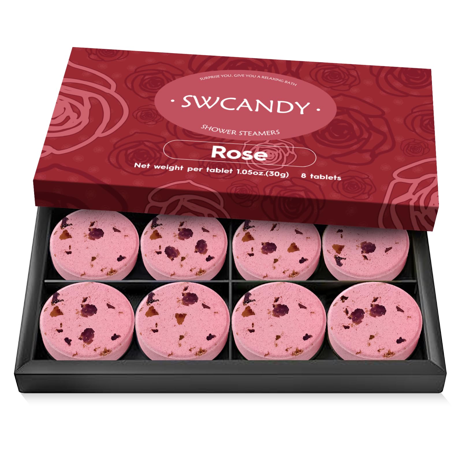 Shower Steamers Aromatherapy Birthday Gifts for Women - SWCANDY 8 Pcs Travel Essentials, Hotel Shower Spa Holidays Mom Wife Grandma Sister Her Self Care Relaxation with Natural Essential Oils Home