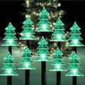 Outdoor Christmas Decorations, Solar Christmas Pathway Lights, Set of 5 Waterproof Landscape LED Lights for Yard Lawn Patio Walkway Decor
