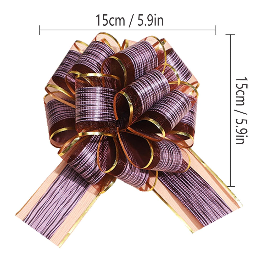 6 PCS Large Pull Bows, Gift Wrapping Bows, Gift Wrapping Ribbon Pull Bows Gift Bows for Wedding, Birthday, Christmas, Valentine's Day, Gift Baskets, Party, Presents Decor, Holiday Decor (Blue)