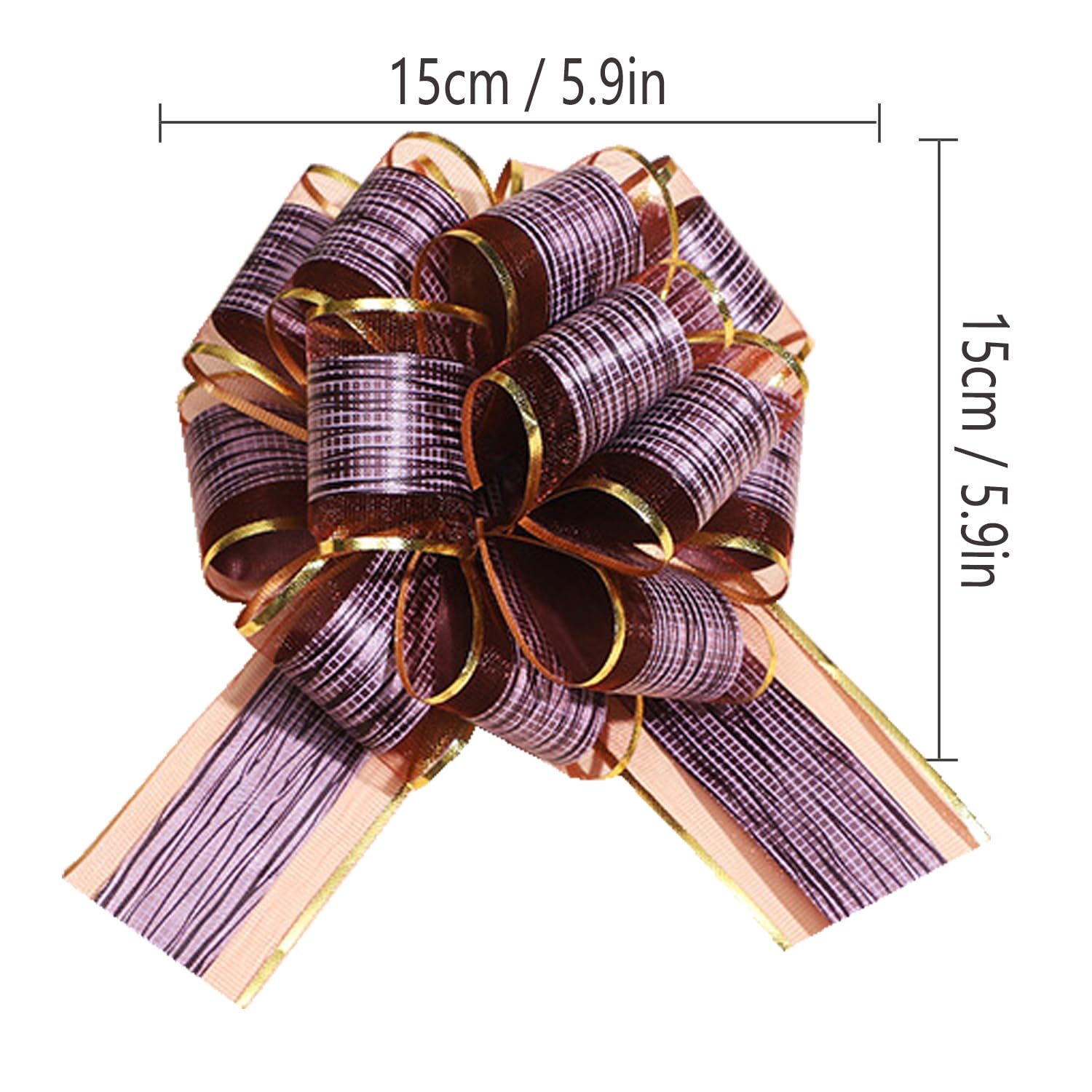 6 PCS Large Pull Bows, Gift Wrapping Bows, Gift Wrapping Ribbon Pull Bows Gift Bows for Wedding, Birthday, Christmas, Valentine's Day, Gift Baskets, Party, Presents Decor, Holiday Decor (Blue)