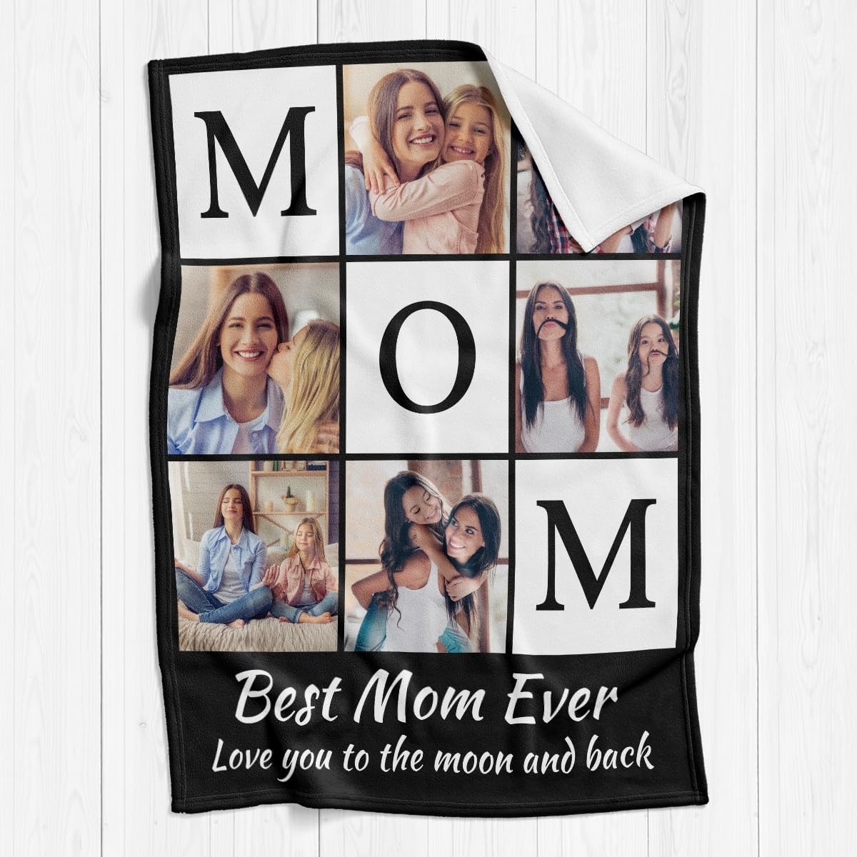 inkArts Custom Blanket Throws with Photos Text Personalized with Picture Customizable, Customize for Mom, Dad, Couple, Girlfriend, Boyfriend, Husband & Wife