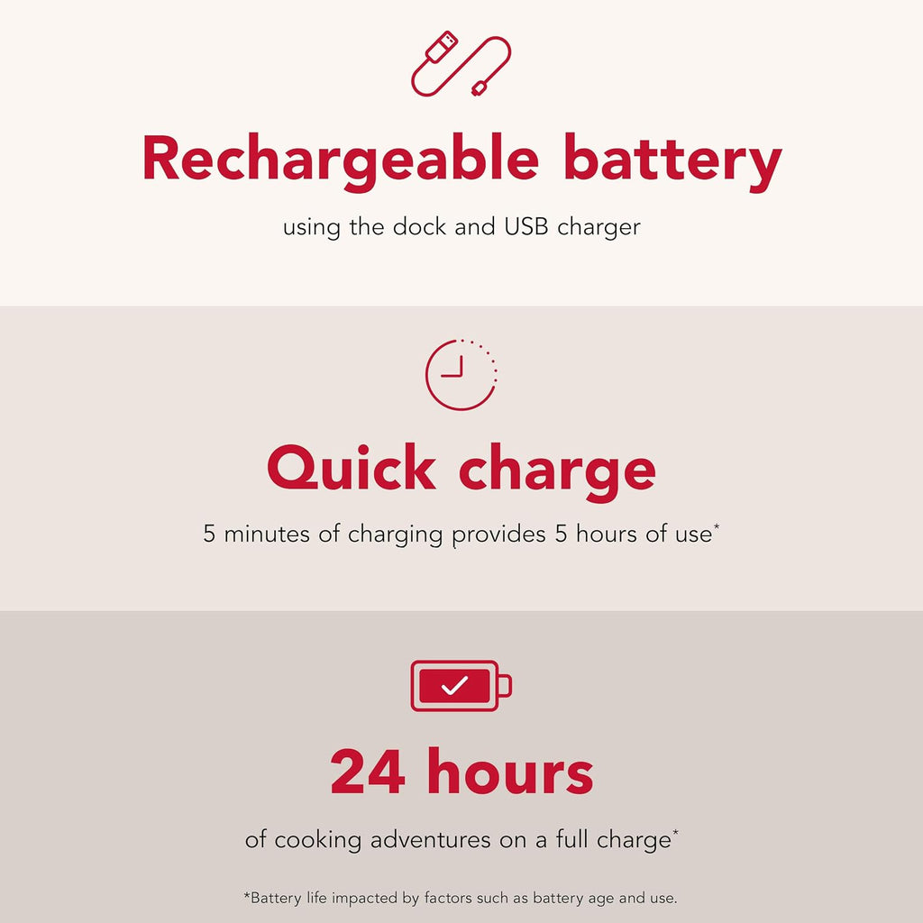 KitchenAid Smart Wireless Rechargeable Meat Thermometer | Waterproof, Soak 6 Hours, Dishwasher-Safe | Long Range Bluetooth® Connectivity| BBQ, Grill, Oven, Smoker, Air Fryer, Kitchen