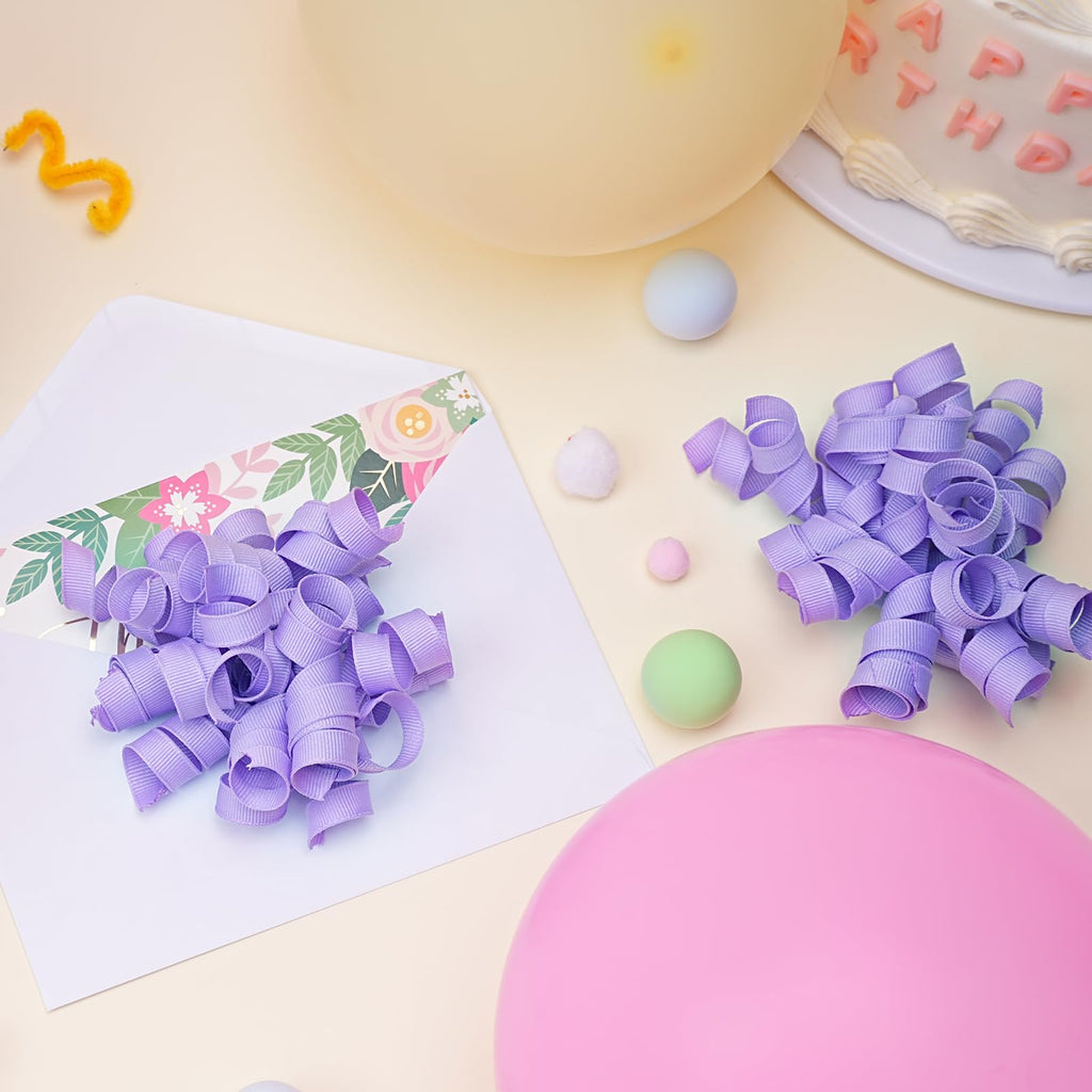 LaRibbon Rainbow Bows - Curly Ribbon Gift Bows, Self Adhesive for Birthday Party, Holiday Party Favors, Gift Wrapping - 6 Counts