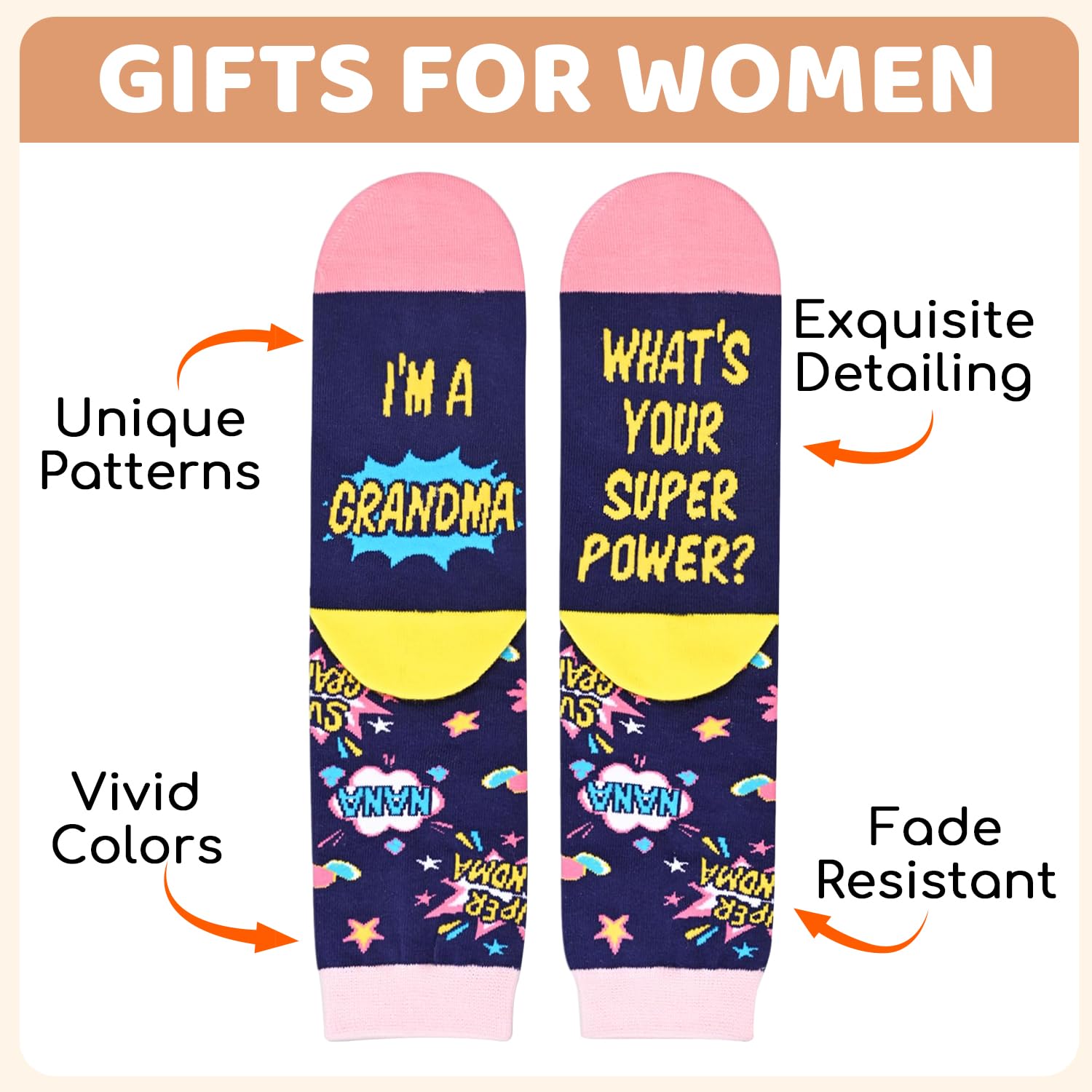 HAPPYPOP Gifts for Women Men - Aunt Uncle Grandparent Parent Socks, Mothers Father Day Socks