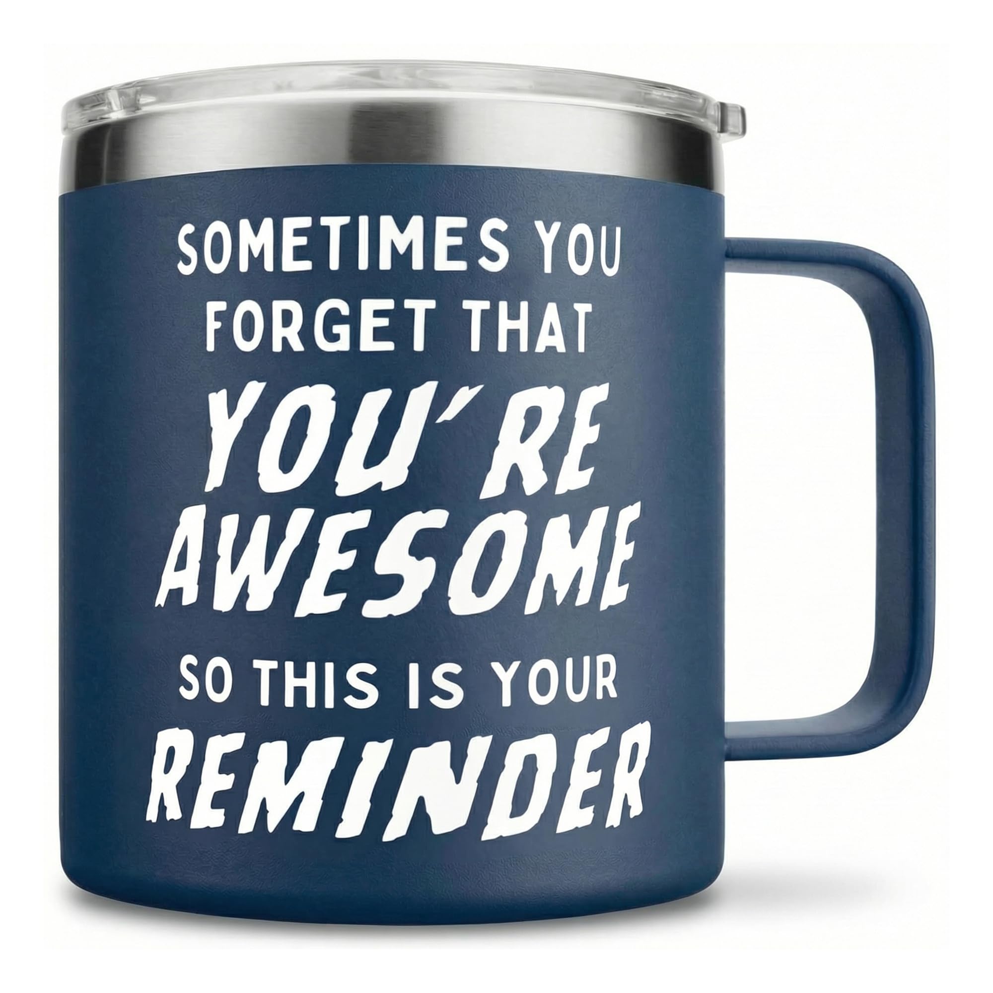 Birthday Gifts for Women Friendship - Purple Gifts for Women Coffee Mug 14oz Sometimes You Forget You're Awesome Unique Gift Idea for Older Women Over 50, 60, Inspirational Cup for Mom, Her