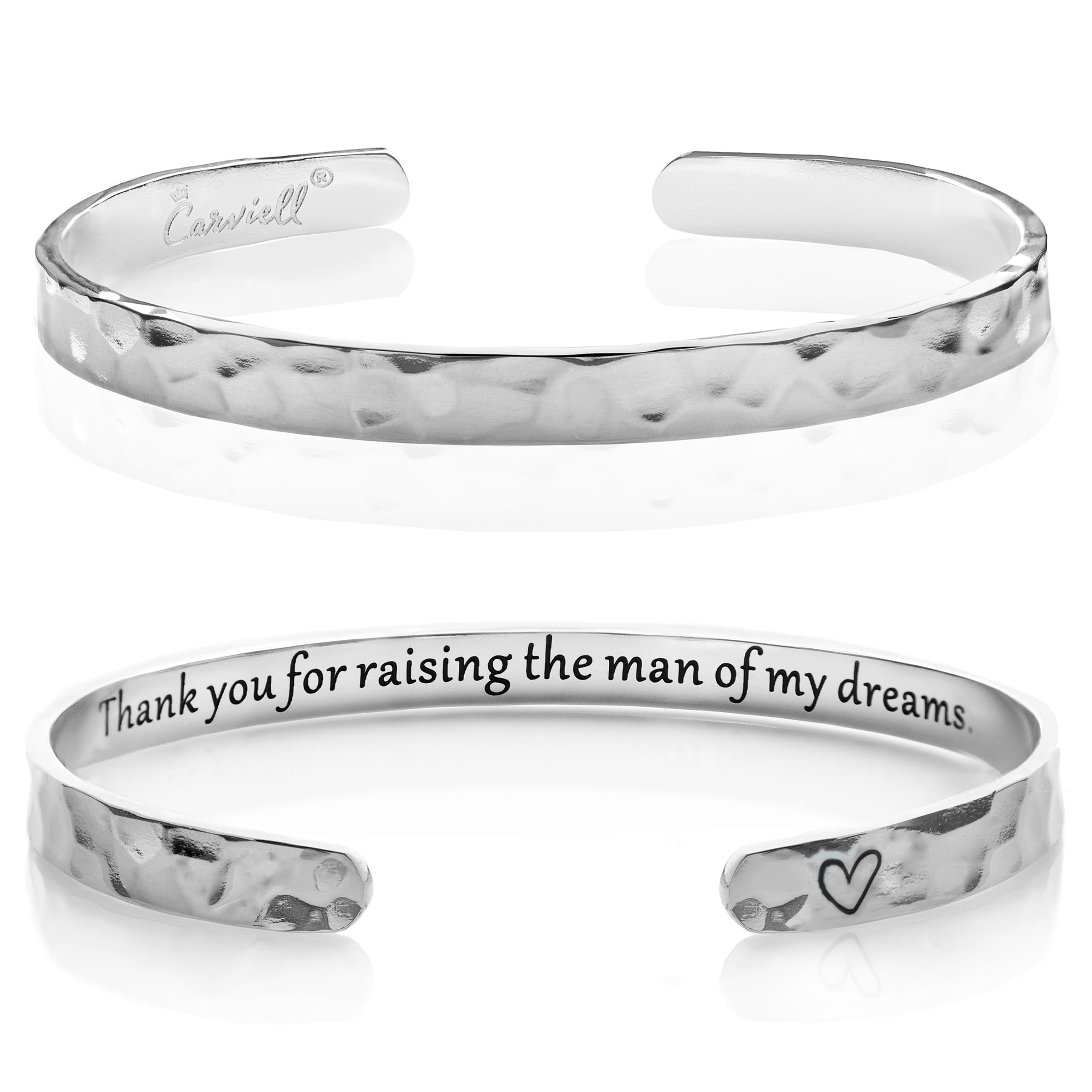 Carviell Bracelet - Gifts for Women – Inspirational, Friendship, Love, Mom, Daughter, Sister, Christian, Graduation, Memorial & Wedding Gifts – 100+ Phrases – Stainless Steel, Gift-Ready