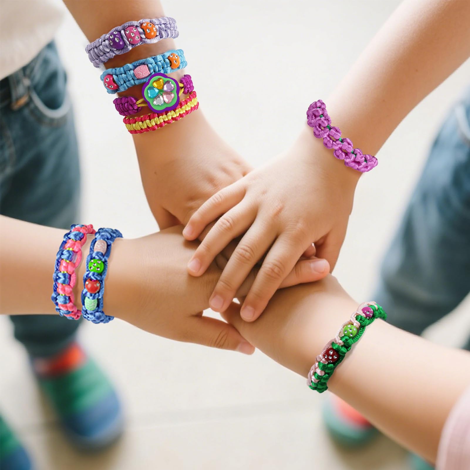 DDAI Arts and Crafts for Kids Age 8-12 Friendship Bracelet Making Kit for Girls - Best Birthday Gifts Ideas for Girl 7 9 10 11 Year Old - Popular Bracelets String Maker Toys Set