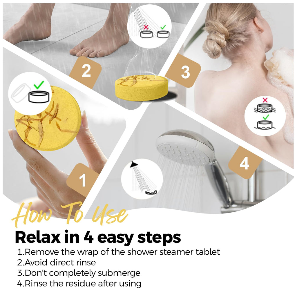 Shower Steamers Aromatherapy Birthday Gifts for Women - SWCANDY 8 Pcs Travel Essentials, Hotel Shower Spa Holidays Mom Wife Grandma Sister Her Self Care Relaxation with Natural Essential Oils Home