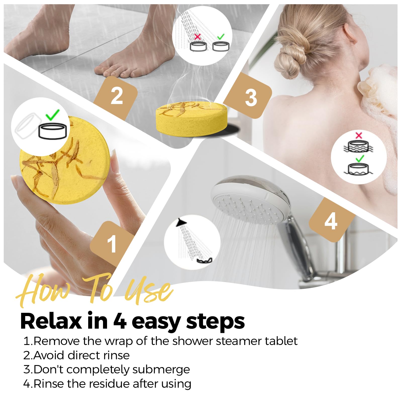 Shower Steamers Aromatherapy Birthday Gifts for Women - SWCANDY 8 Pcs Travel Essentials, Hotel Shower Spa Holidays Mom Wife Grandma Sister Her Self Care Relaxation with Natural Essential Oils Home