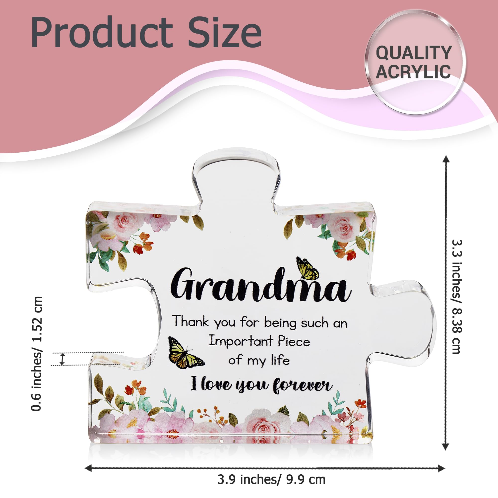 Engraved Acrylic Block Puzzle - Sentimental Gift for Her - Valentine's Day & Fiance Birthday Gift