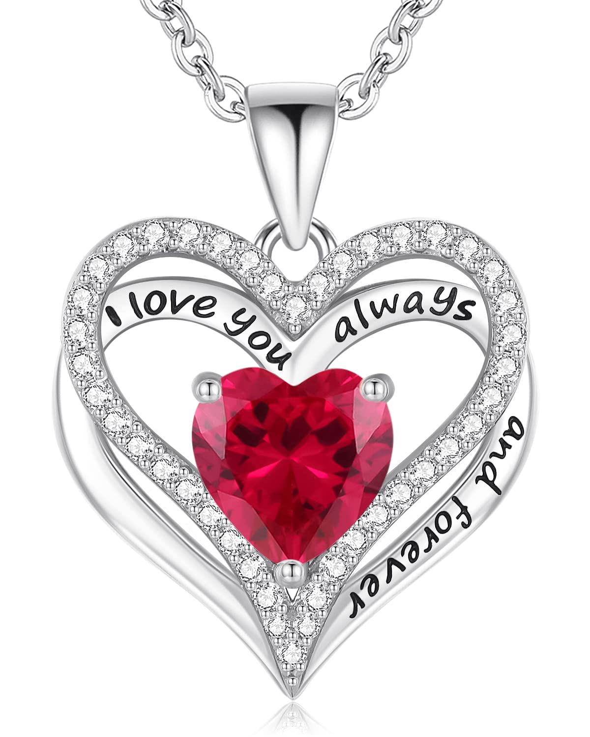 S925 Sterling Silver Necklace for Women, Wife Jewelry Rose Gold, Mom Birthday Valentines Mothers Day Gifts, Girlfriend Necklaces, Daughter Heart Jewel, Anniversary for Her