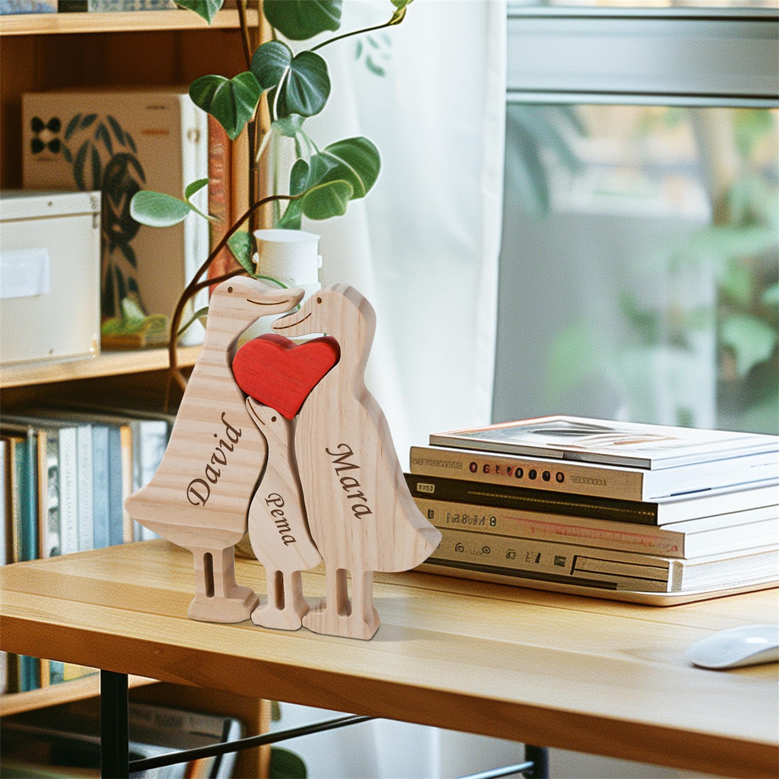 Personalized Family Name Puzzle with 2-8 Names Custom Wooden Bear Puzzle with Names Customized Wooden Puzzle Gifts for Christmas (Bear)