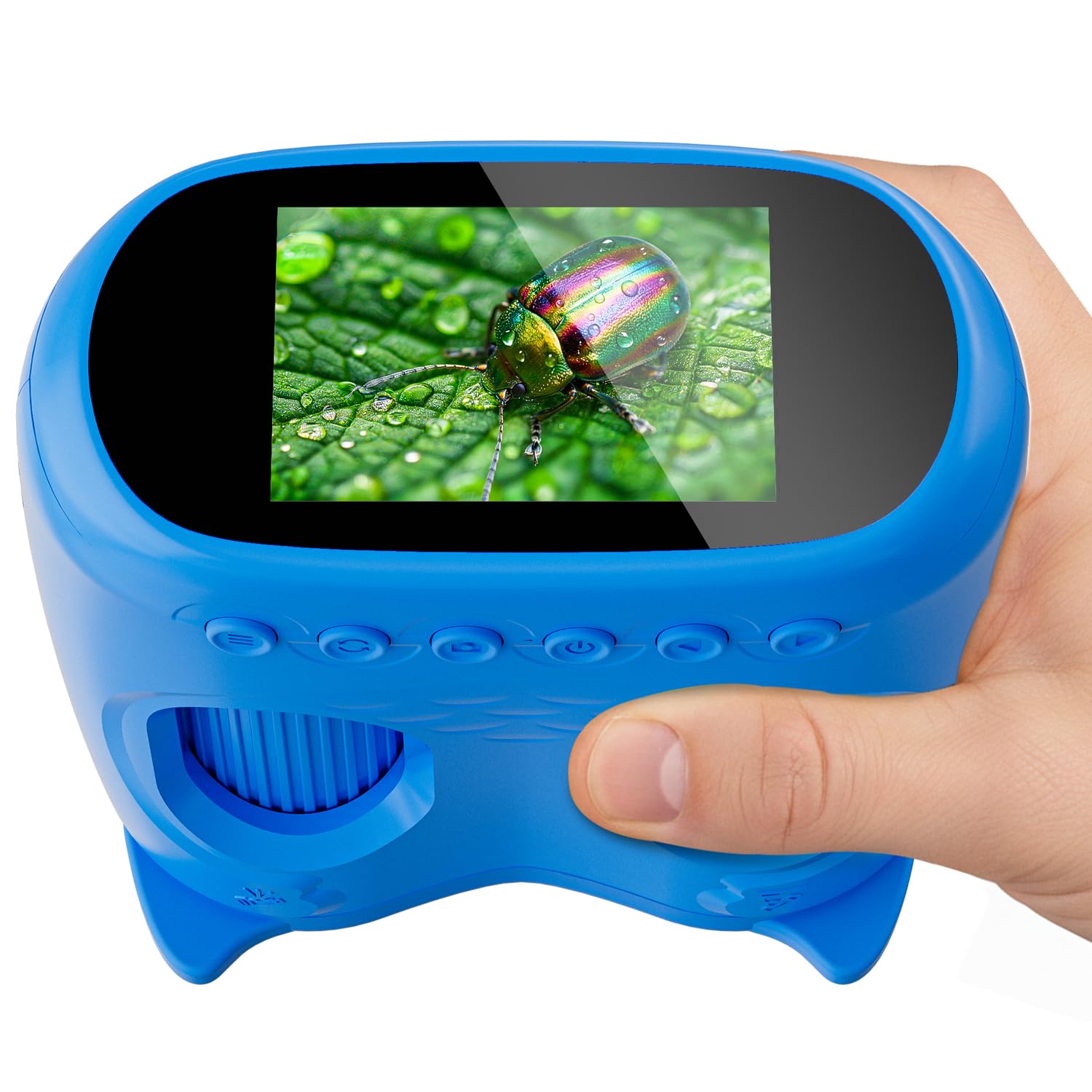 2-in-1 Kids Microscope Telescope, Temodu 2.0" 1000X Digital Microscope for Kids, HD Portable Education Telescope for Kids Birthday Festival Gift, Science Fun Toys for Children Age 4-12 (Yellow)