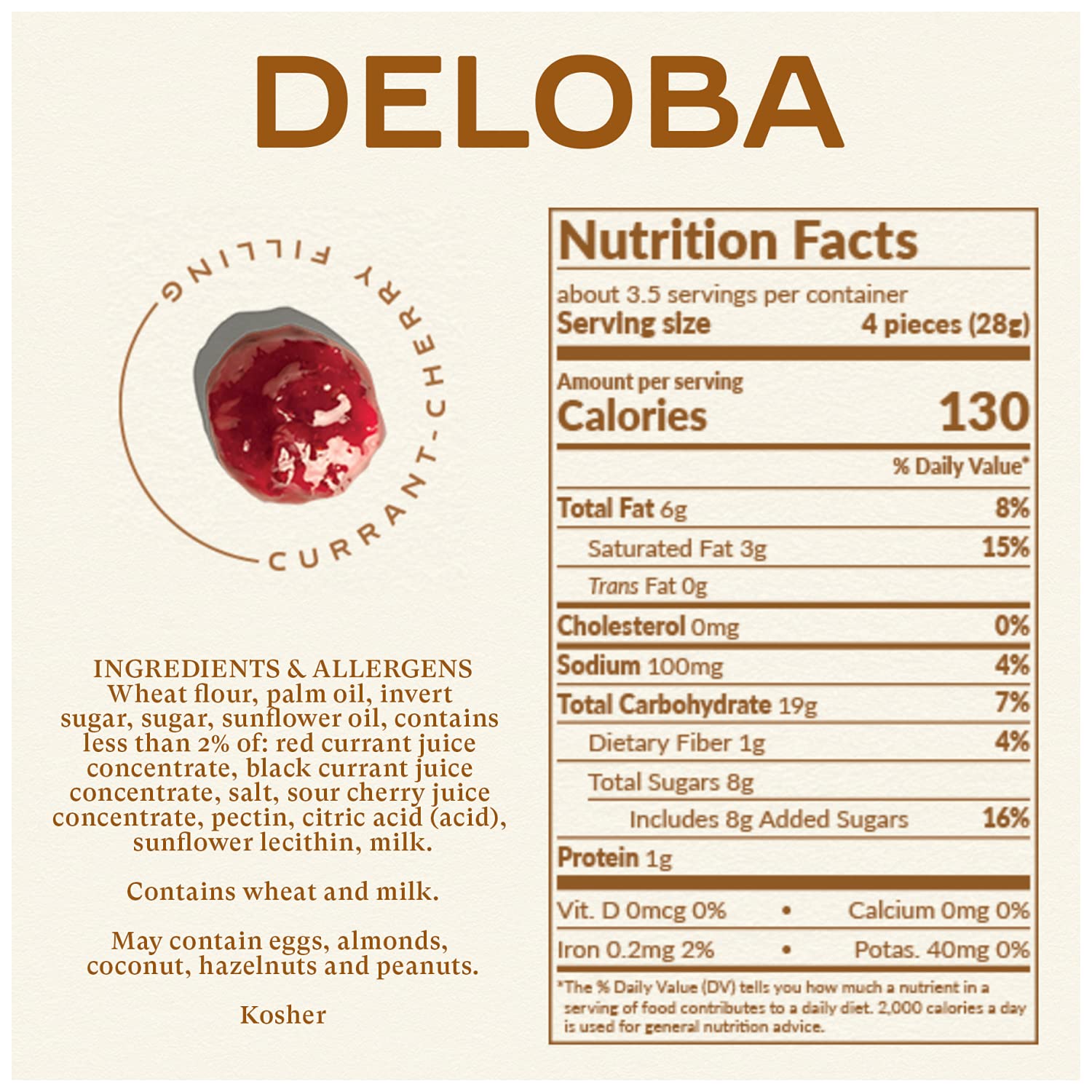 Bahlsen Deloba Red Currant Cookies (12 boxes) - Sweet & delicate, buttery puff pastry biscuits with light crispy layers and red currant filling - 3.5 oz boxes