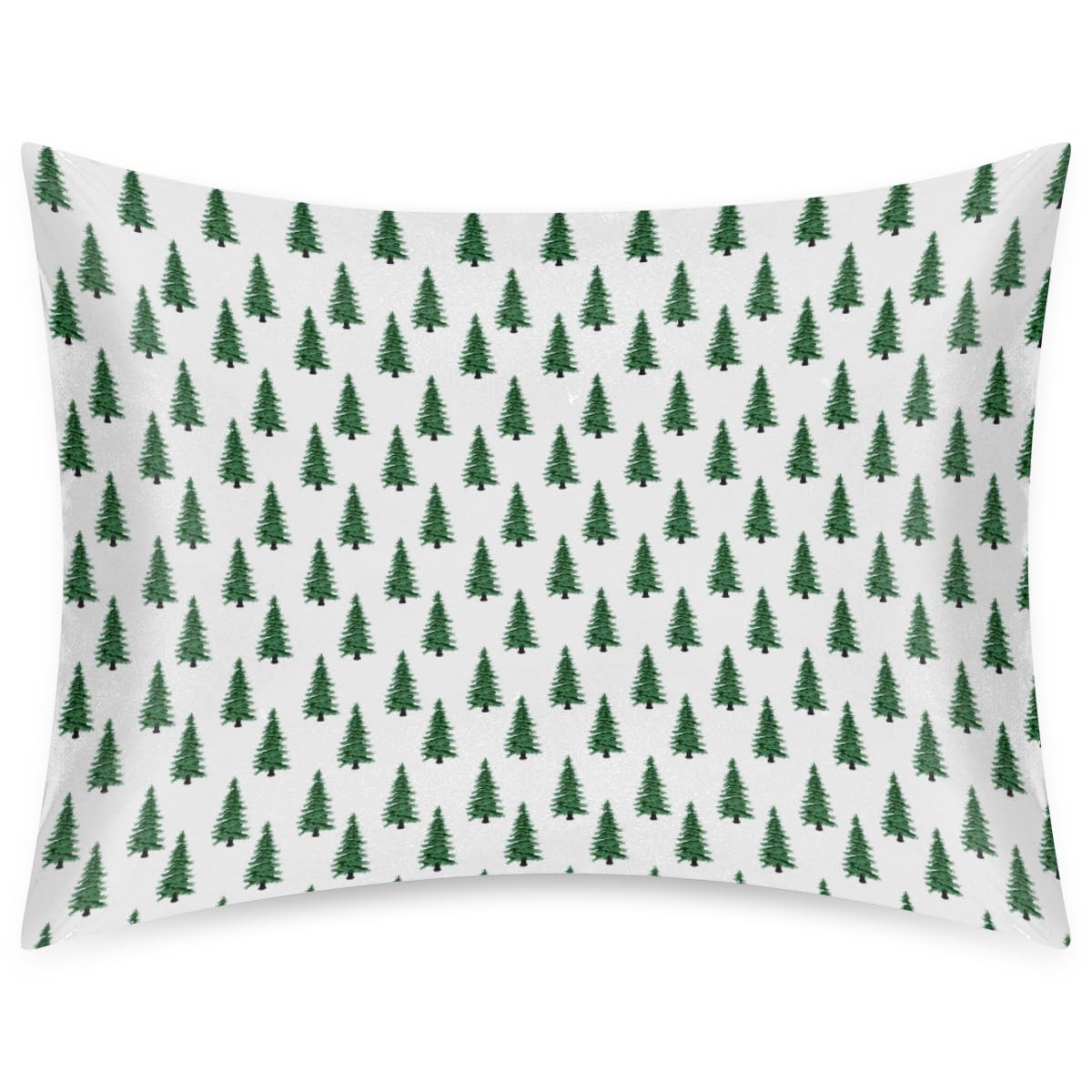 Christmas Light Trees Satin Pillow Case for Hair and Skin Satin Pillowcase Without Zipper Pillowcase, Standard Size Slip Silk Pillow Cases 20"x26" Silk Pillowcases for Bedroom Sofa Home Decor